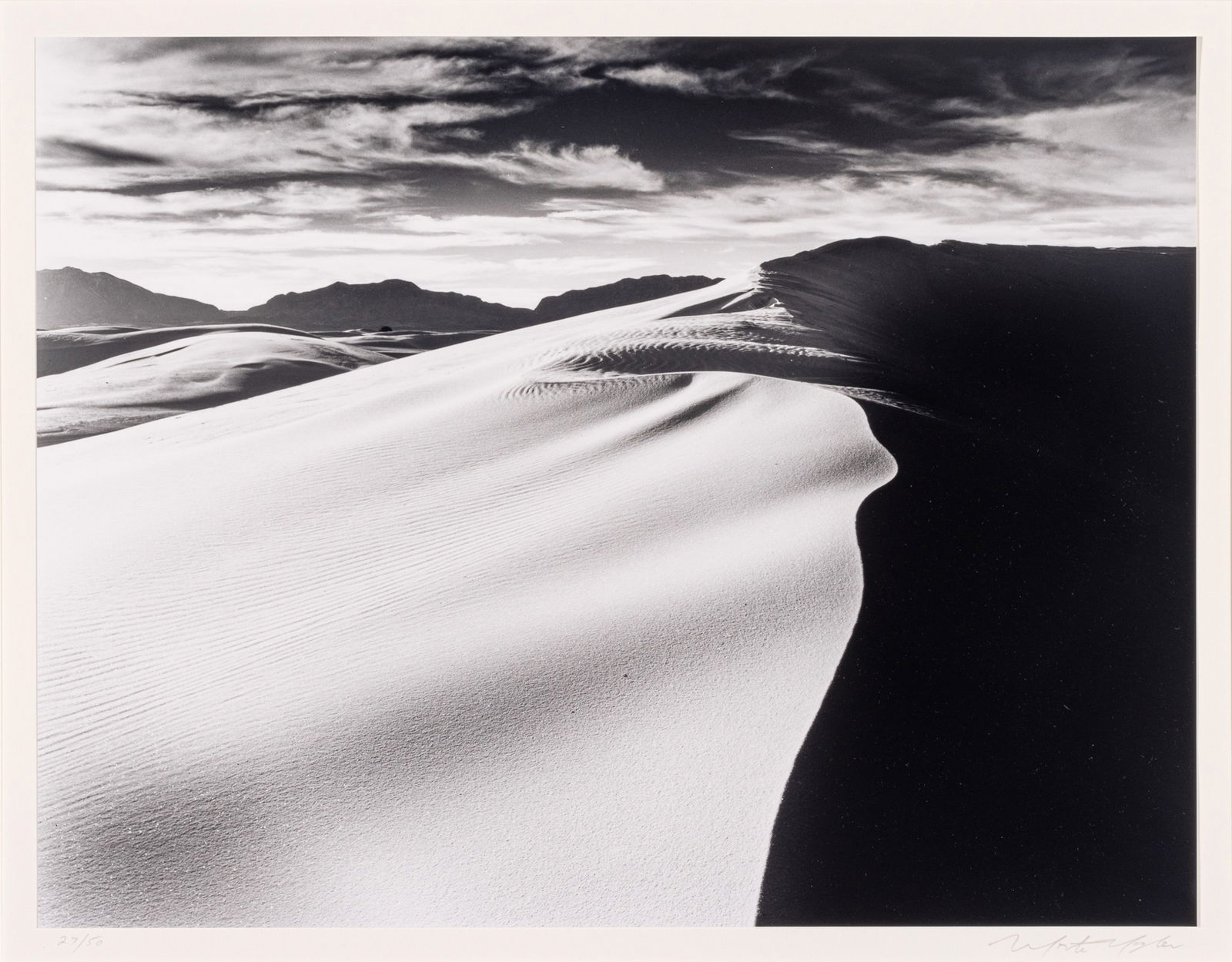 Monte Nagler (American, B. 1939) Gelatin Silver Print 1990, "Dune Sands, White Sands, NM", H 15" W (1 of 7)