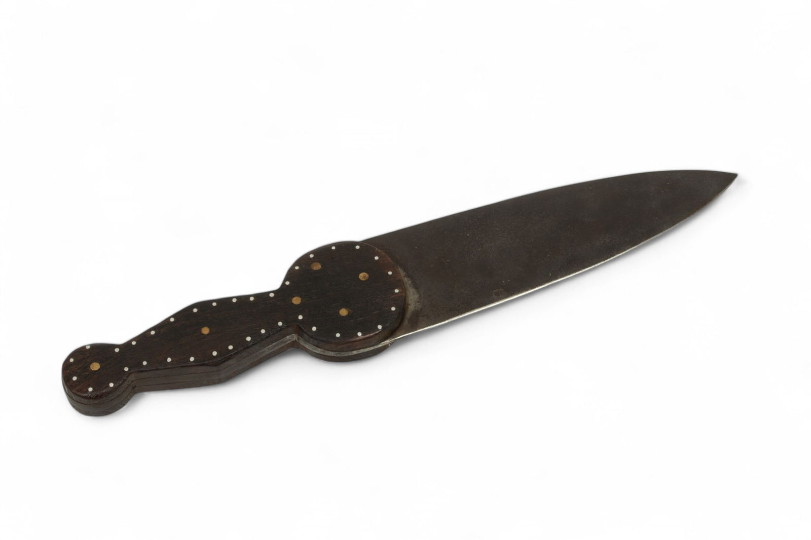 Native American Indian Beavertail Trade Dagger, W 2.25" L 13" (1 of 2)