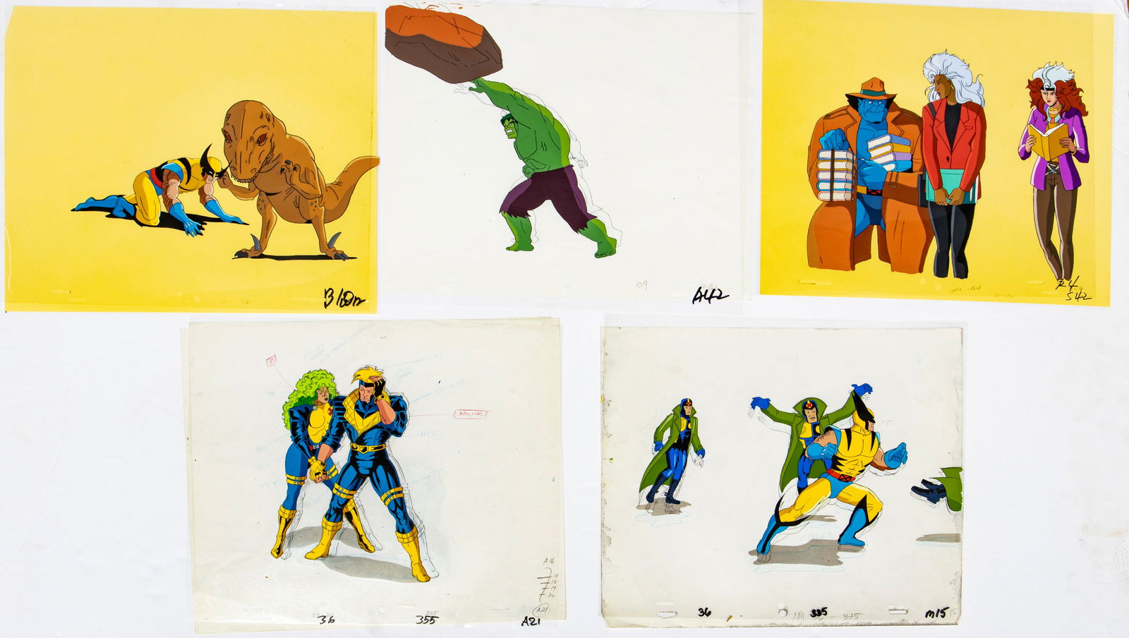 Production Animation Cels And Sketches, "X-Men: the Animated Series", "Ironman", H 10" W 12" 9 (1 of 1)