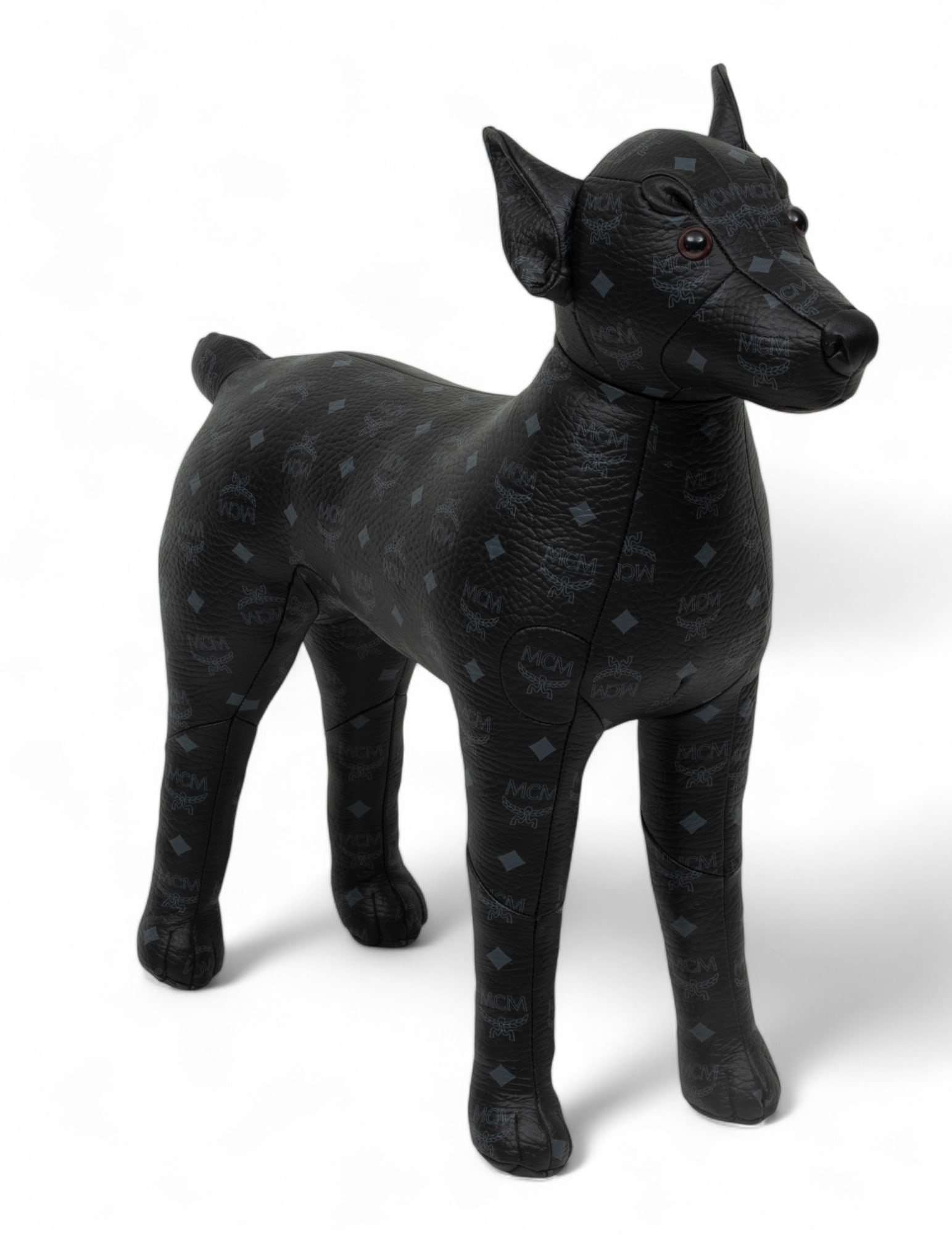 MCM (German) Monogrammed Visetos Leather Doberman Dog (1 of 5)