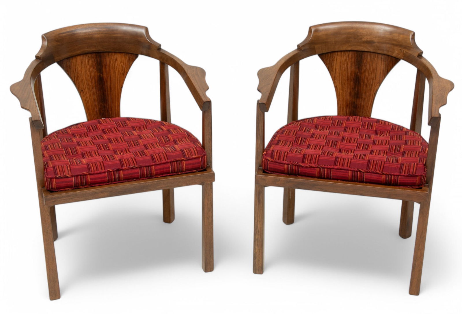 Edward Wormley (American, 1907-1995) for Dunbar (American) Walnut & Rosewood Model 935 Horseshoe (1 of 5)