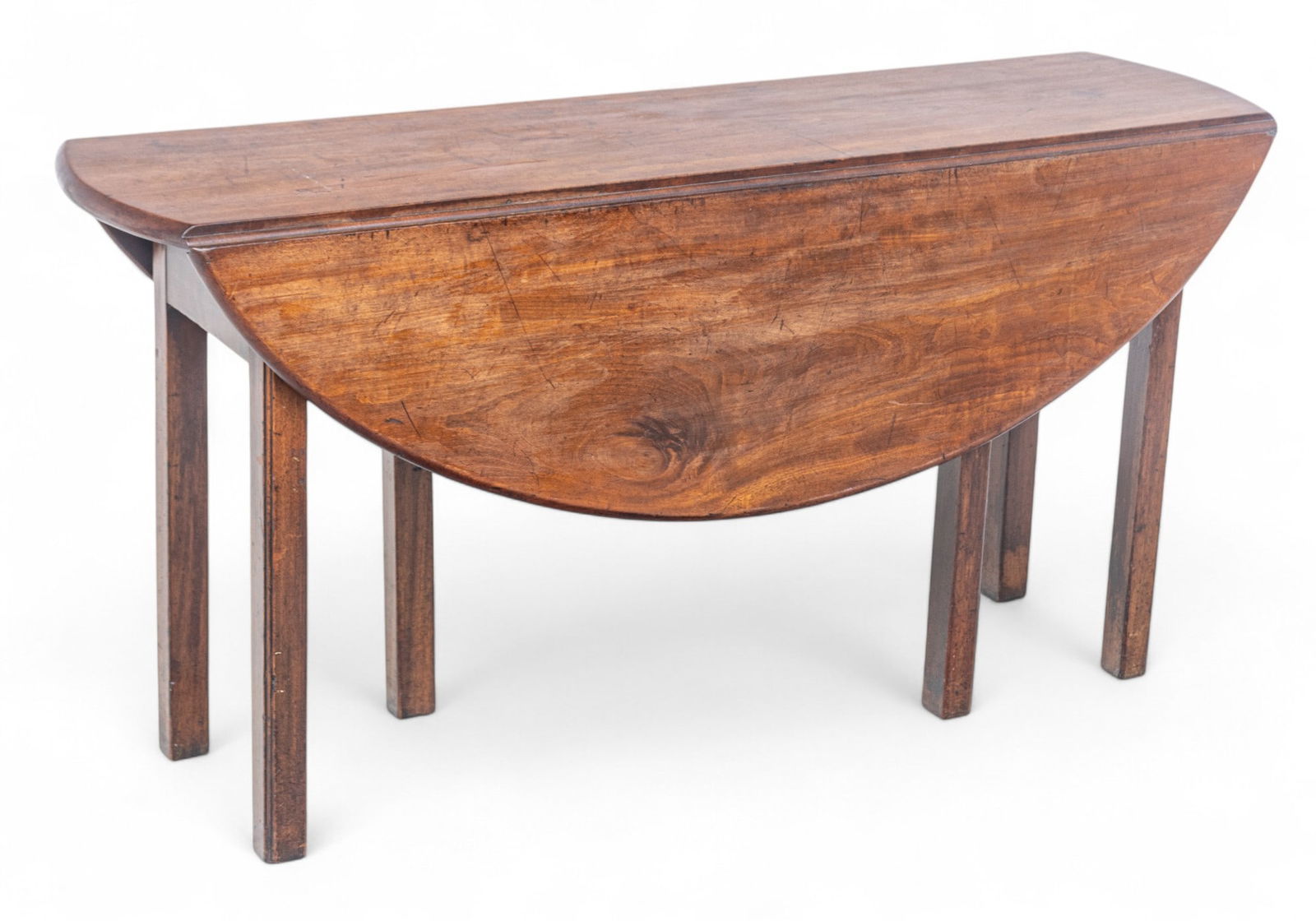 Irish Chippendale Period Mahogany Hunt Table, Opens to Oval, Ca. 1780 (1 of 6)