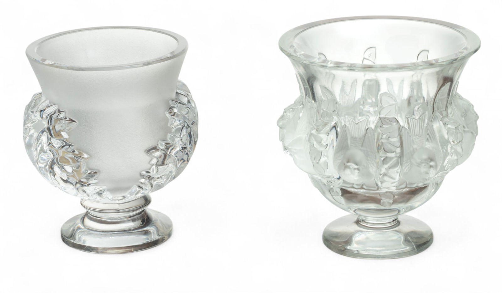 Lalique (French) Frosted Crystal 'Dampierre' And 'Saint Cloud' Flower Vases (1 of 3)