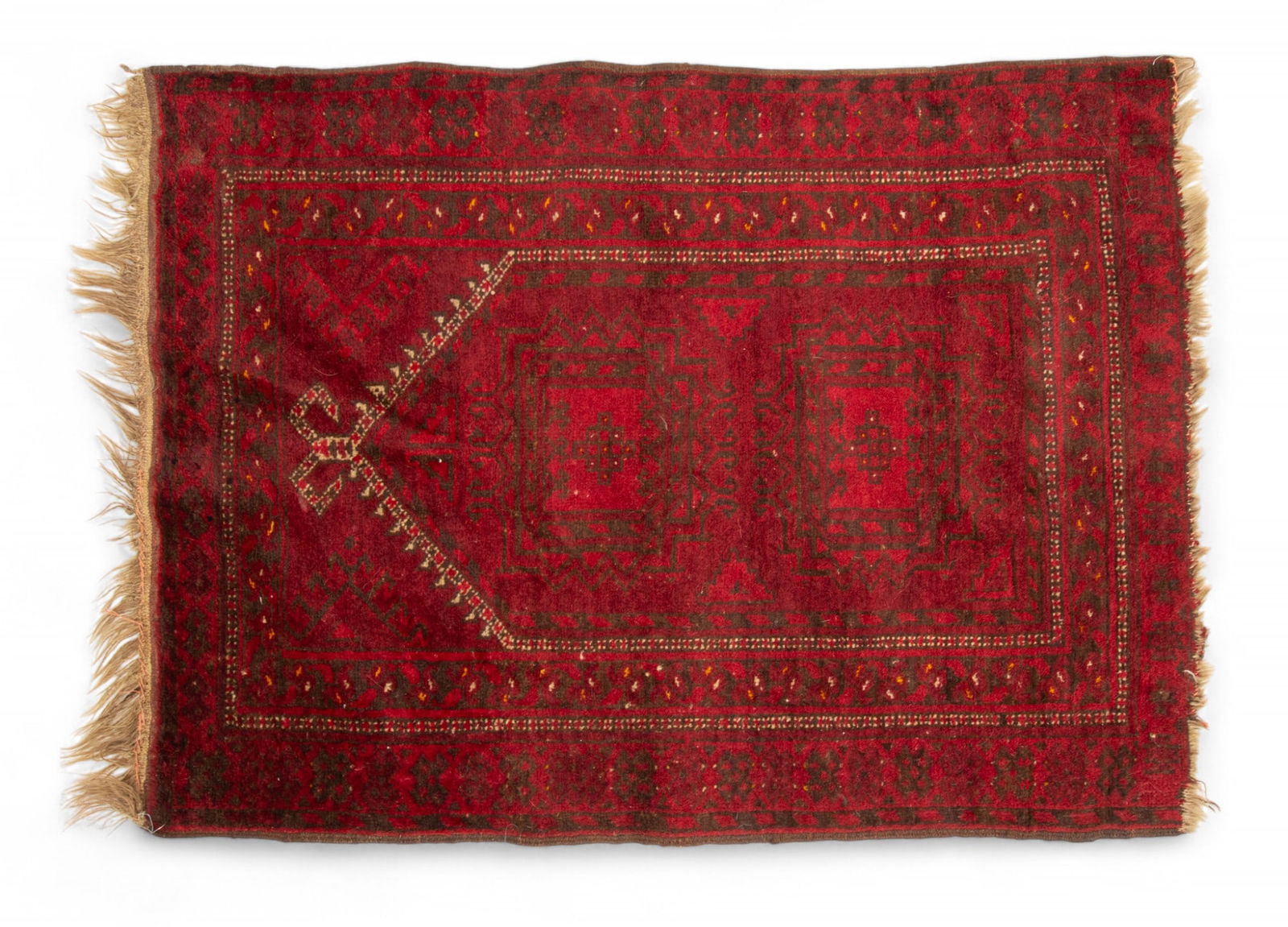 Persian Belouch Hand Woven Wool Prayer Rug, Ca. 1950 (1 of 3)