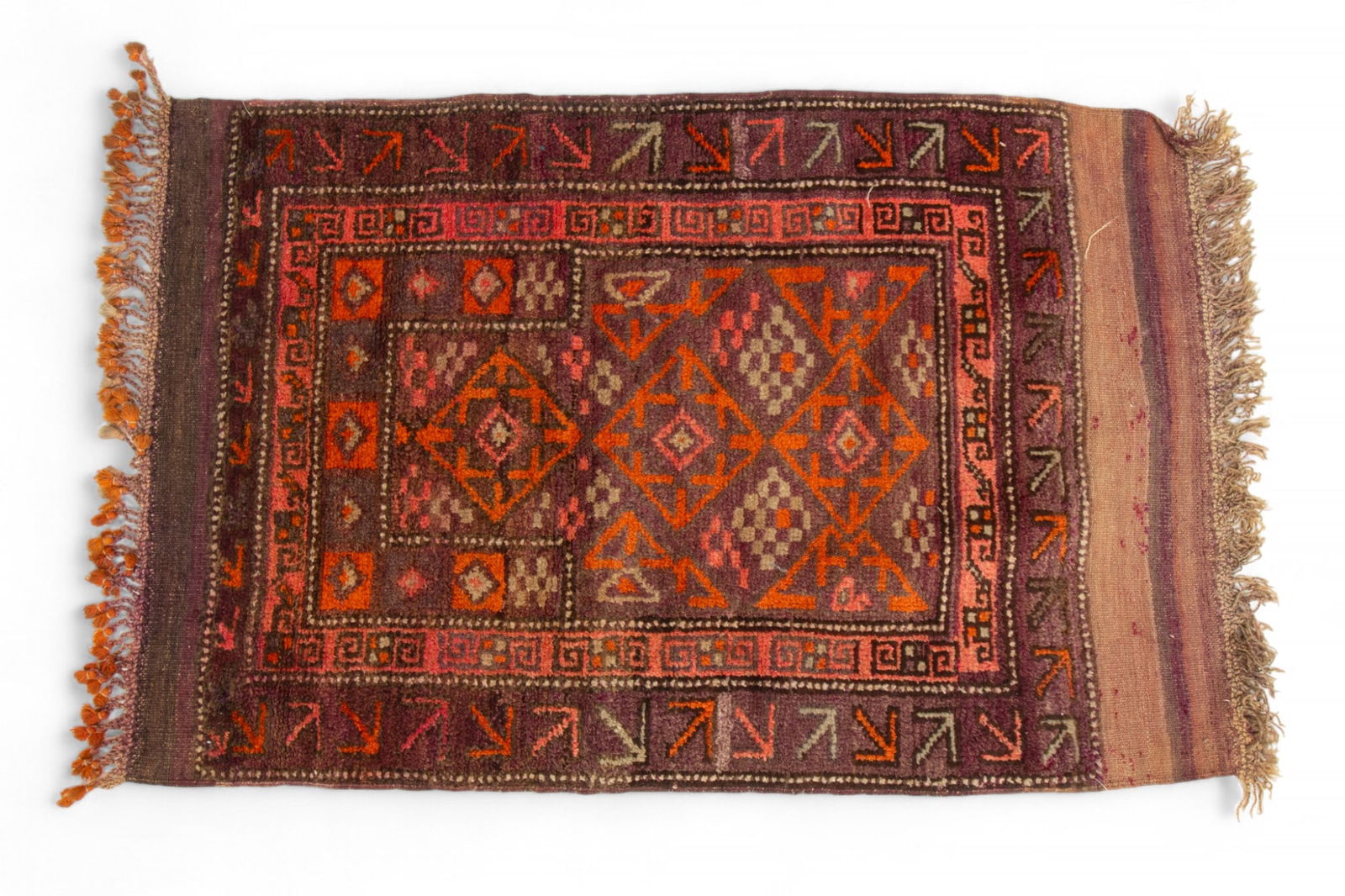 Persian Baluch Hand Woven Wool Carpet 1950-60 (1 of 4)