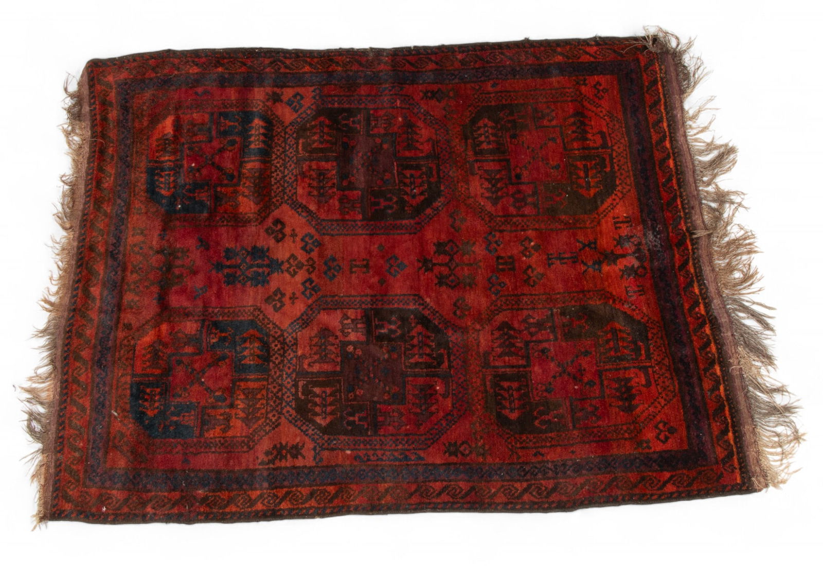 Afghan Balouch Hand Woven Wool Carpet 1960-70 (1 of 3)