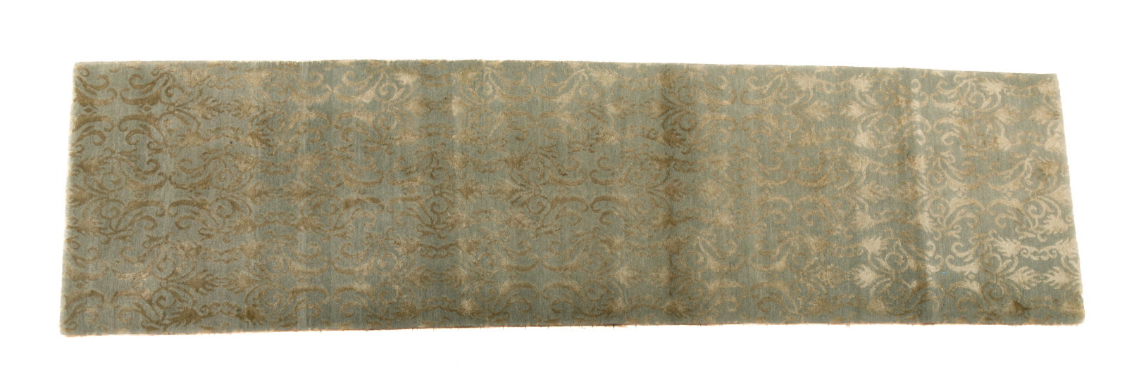 Runner, Sage Green: Runner, Sage Green Matches carpet lot 5570/35 From a Detroiter's condo at The Rushmore, 80 Riverside Blvd. New York City Provenance: From a Detroit Michigan Collector's Penthouse at The Rushmore, New 