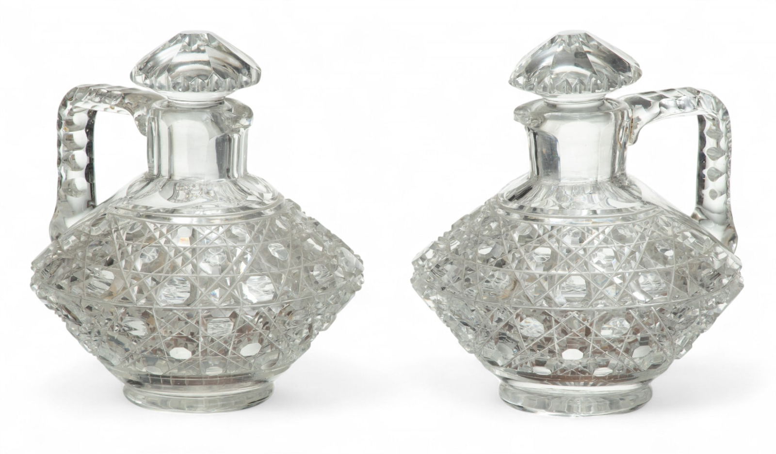 Brilliant Period Hand Cut Glass Cruets 1900 (1 of 4)