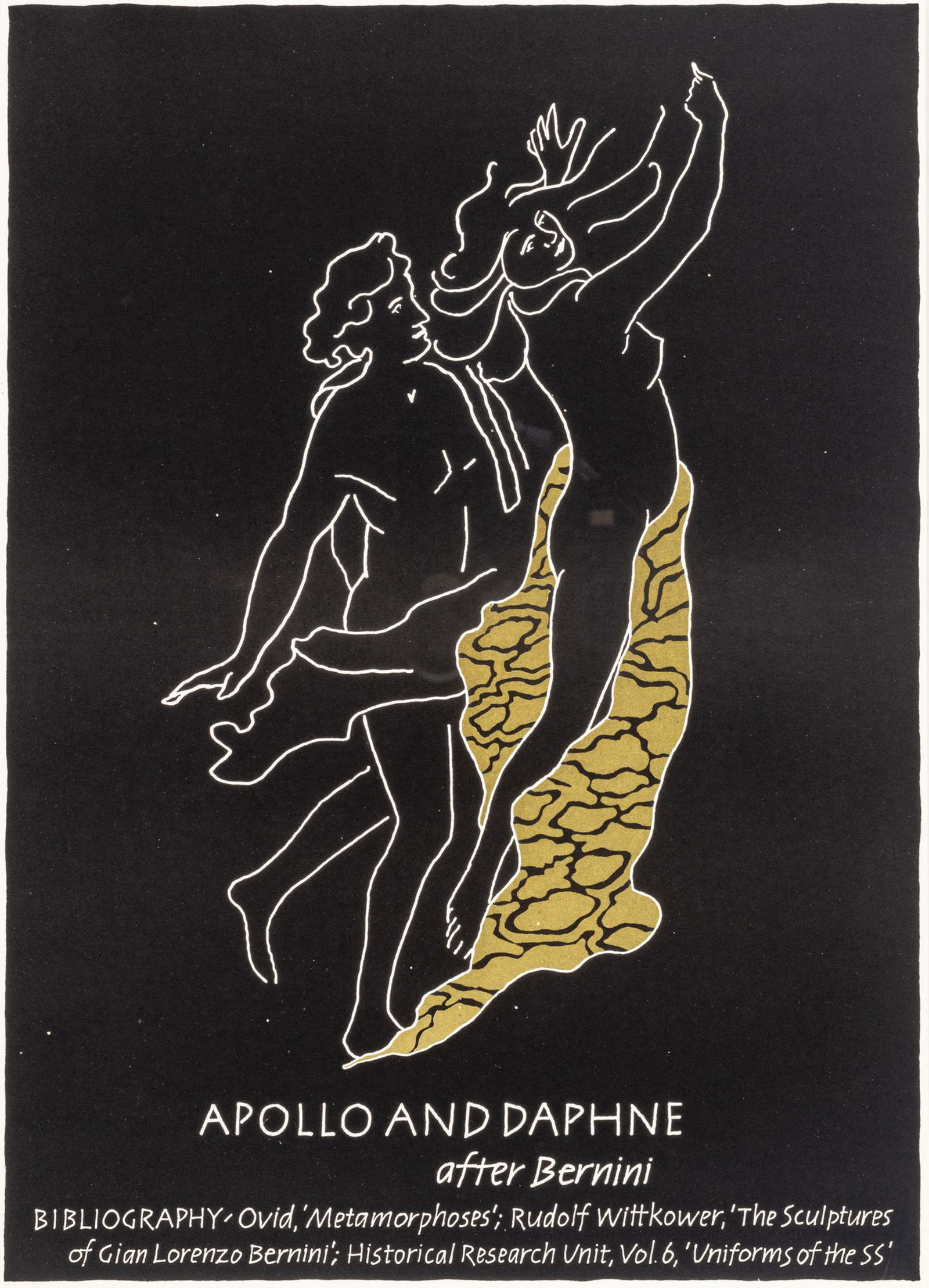 Ian Hamilton Finlay (Scottish, 1925-2006) Lithograph in Colors on Paper, 'Apollo And Daphne After (1 of 6)