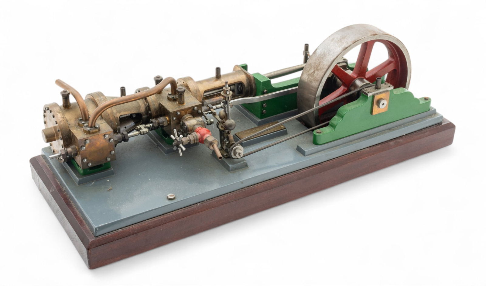 A.M. Halkett Design Brass And Patinated Metal Horizontal Steam Pumping Engine (1 of 8)