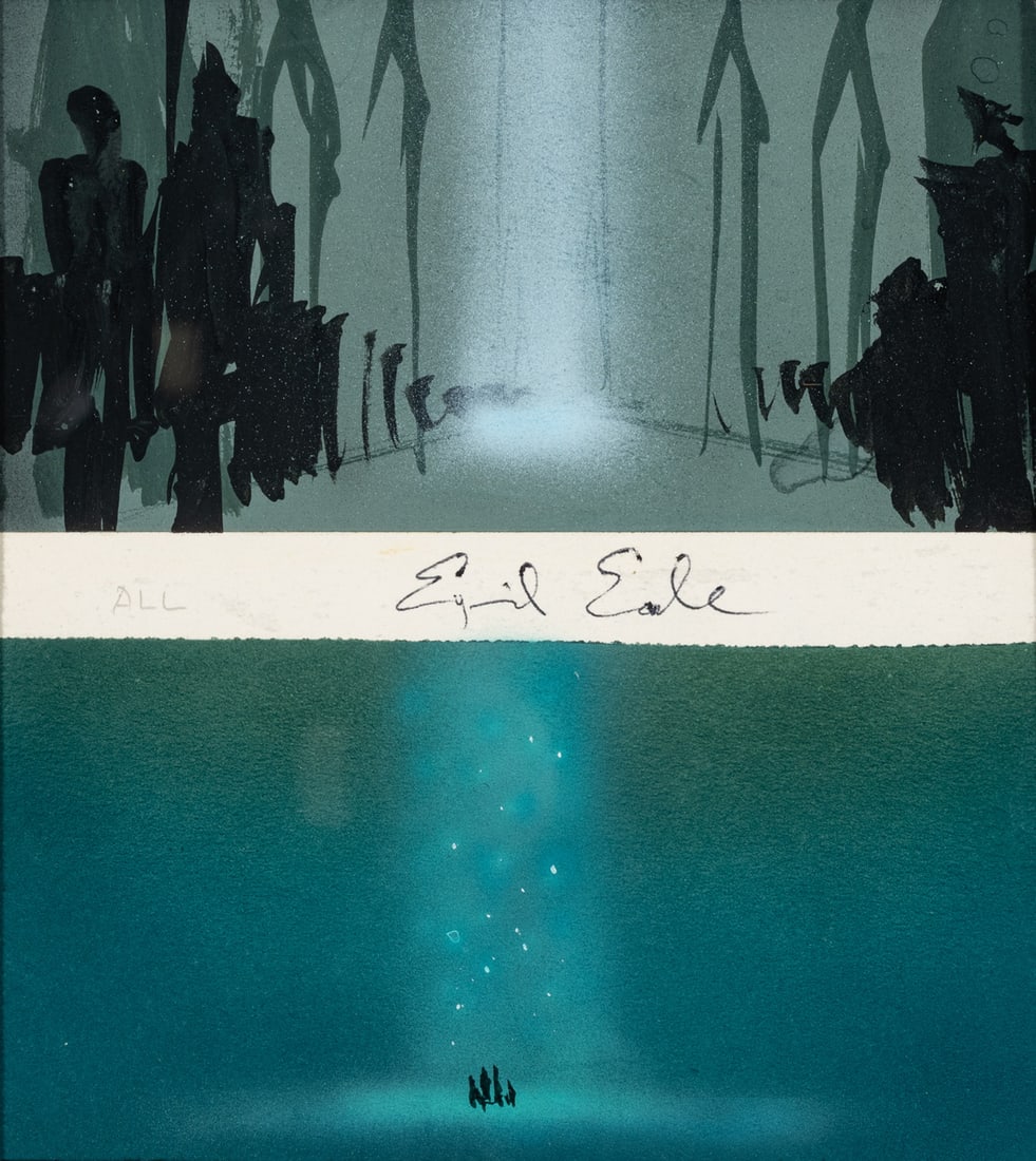Eyvind Earle (American, 1916-2000) for Walt Disney Studios Watercolor And Gouache 'Concept Painting, (1 of 7)