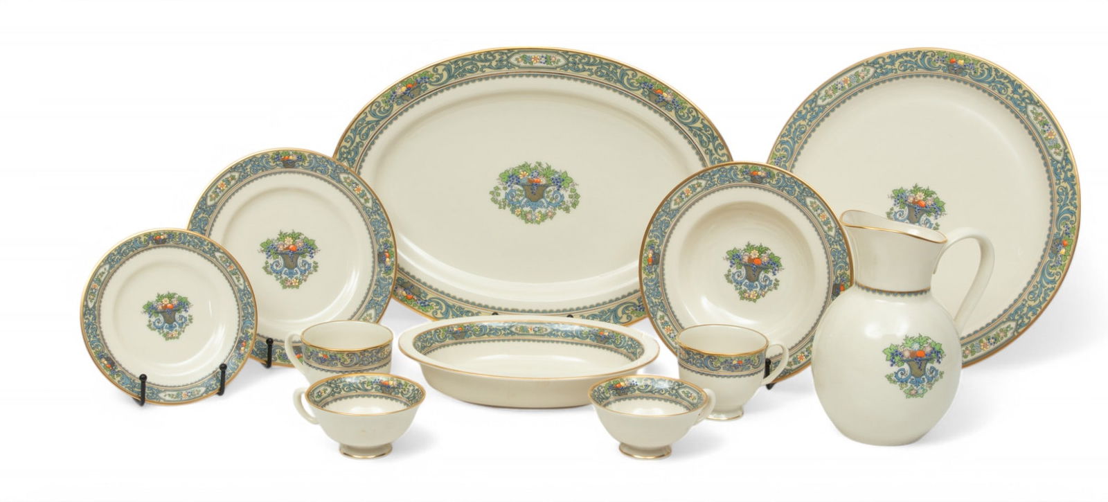 Lenox (American) 'Autumn' Porcelain Dinner Set, Service for 12, 82 Pcs. 82.00 (1 of 10)