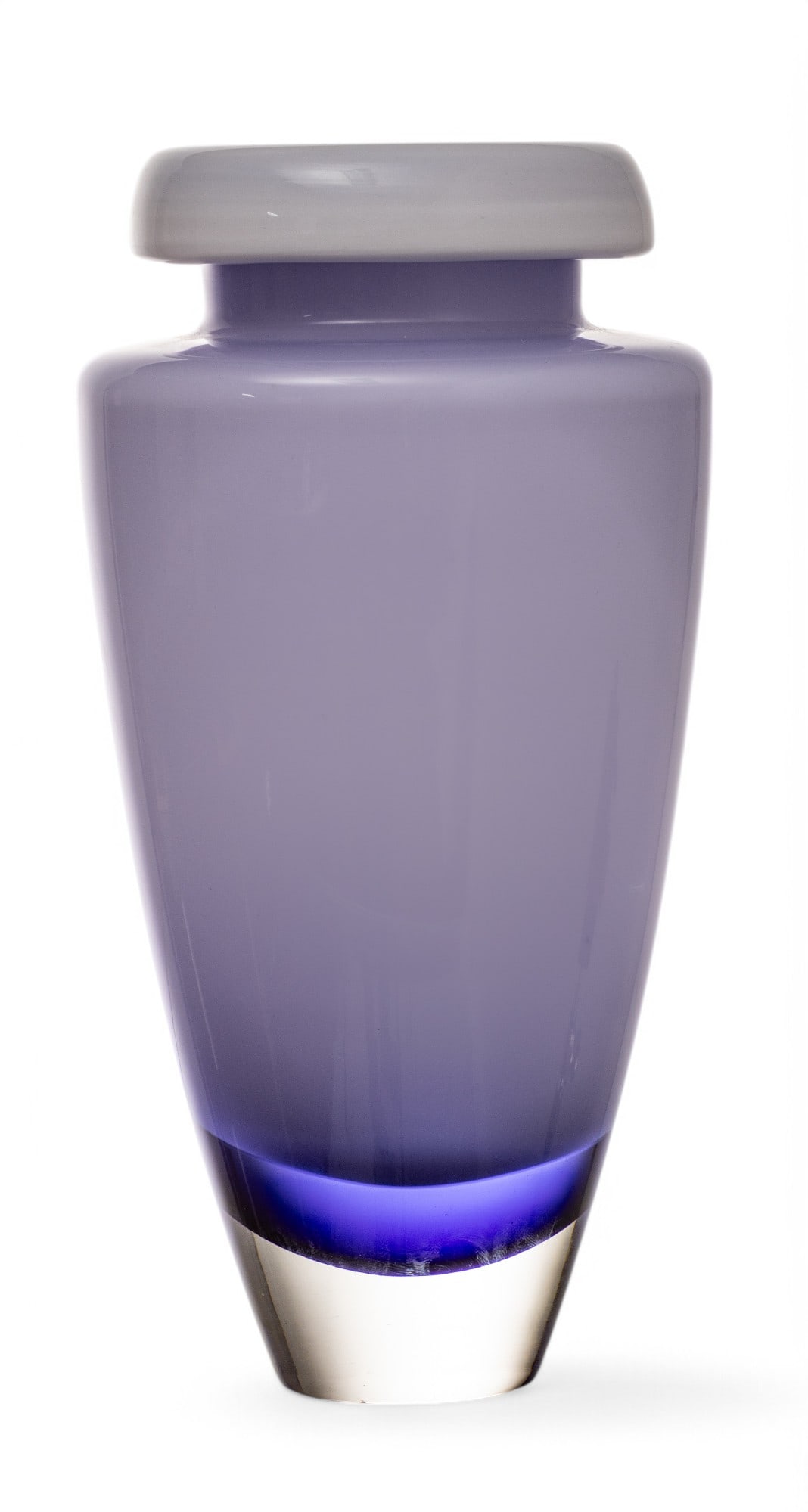 Fiona Clark, Studio Glass Opaque Lilac Color Vase, Ca. 2000 H 10" Dia. 5" (1 of 5)