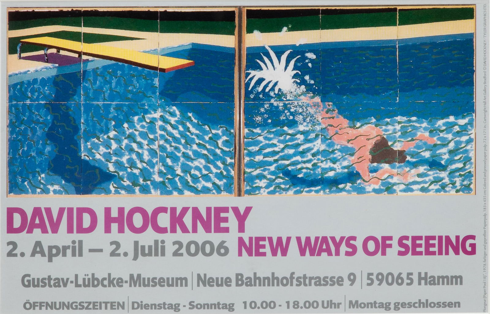 David Hockney Offset Lithographic Poster H 10" W 16" (1 of 4)