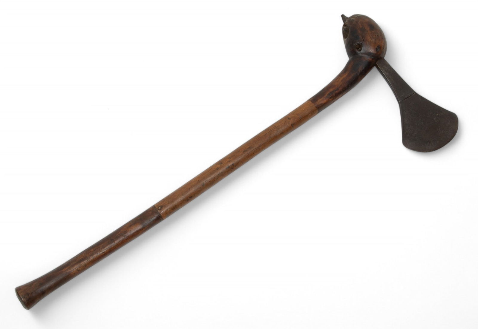 African, Chokwe, Iron And Wood Axe, 19th/early 20th C. H 23" W 9" (1 of 2)