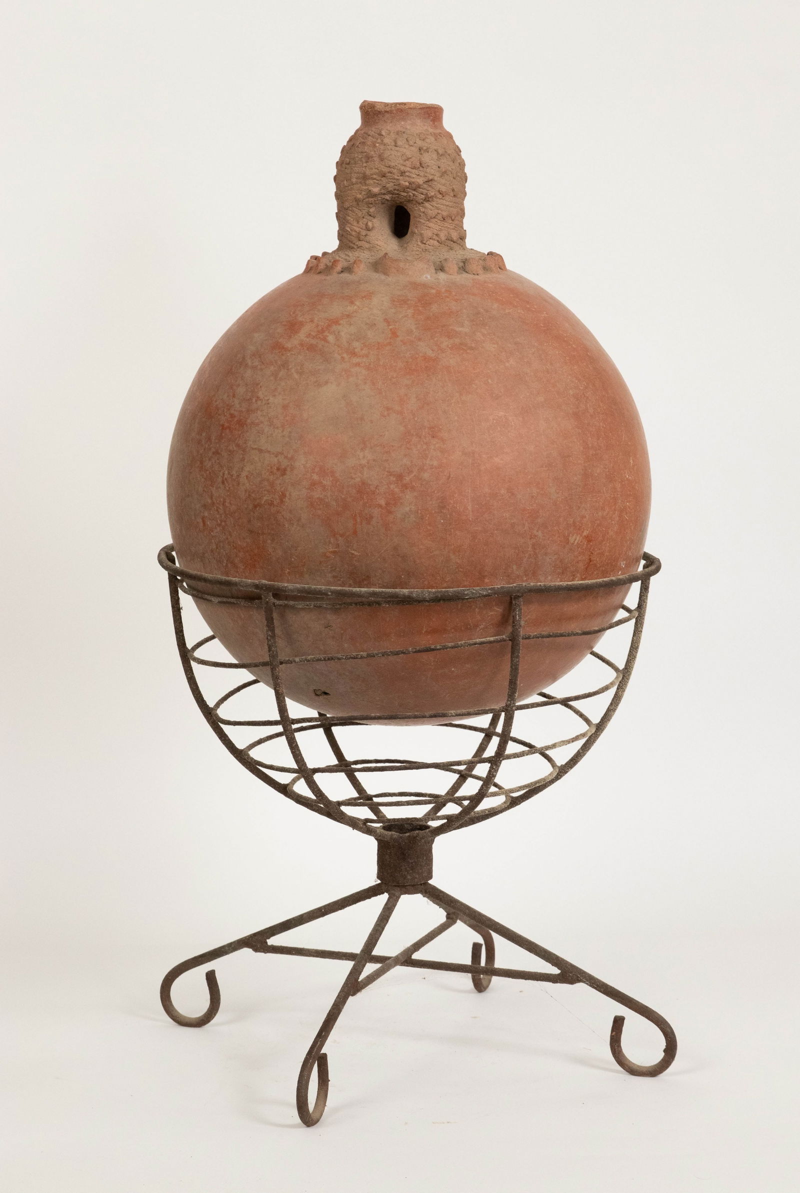 Mafa (Matakam) Peoples, Nigeria/Cameroon, Clay Vessel on Stand H 18'' Dia. 15'' 2.00 (1 of 5)