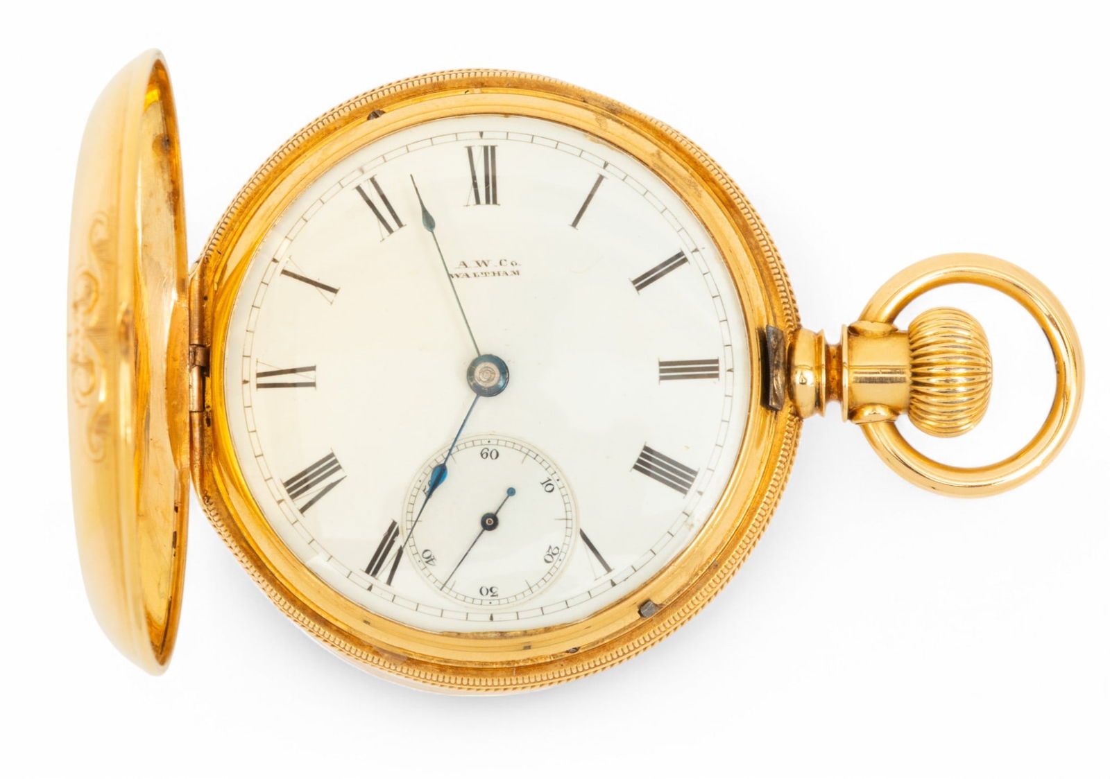 Waltham Watch Co. (American) 18kt Yellow Gold Pocket Watch, Ca. 1880 Dia. 52mm 129g (1 of 9)