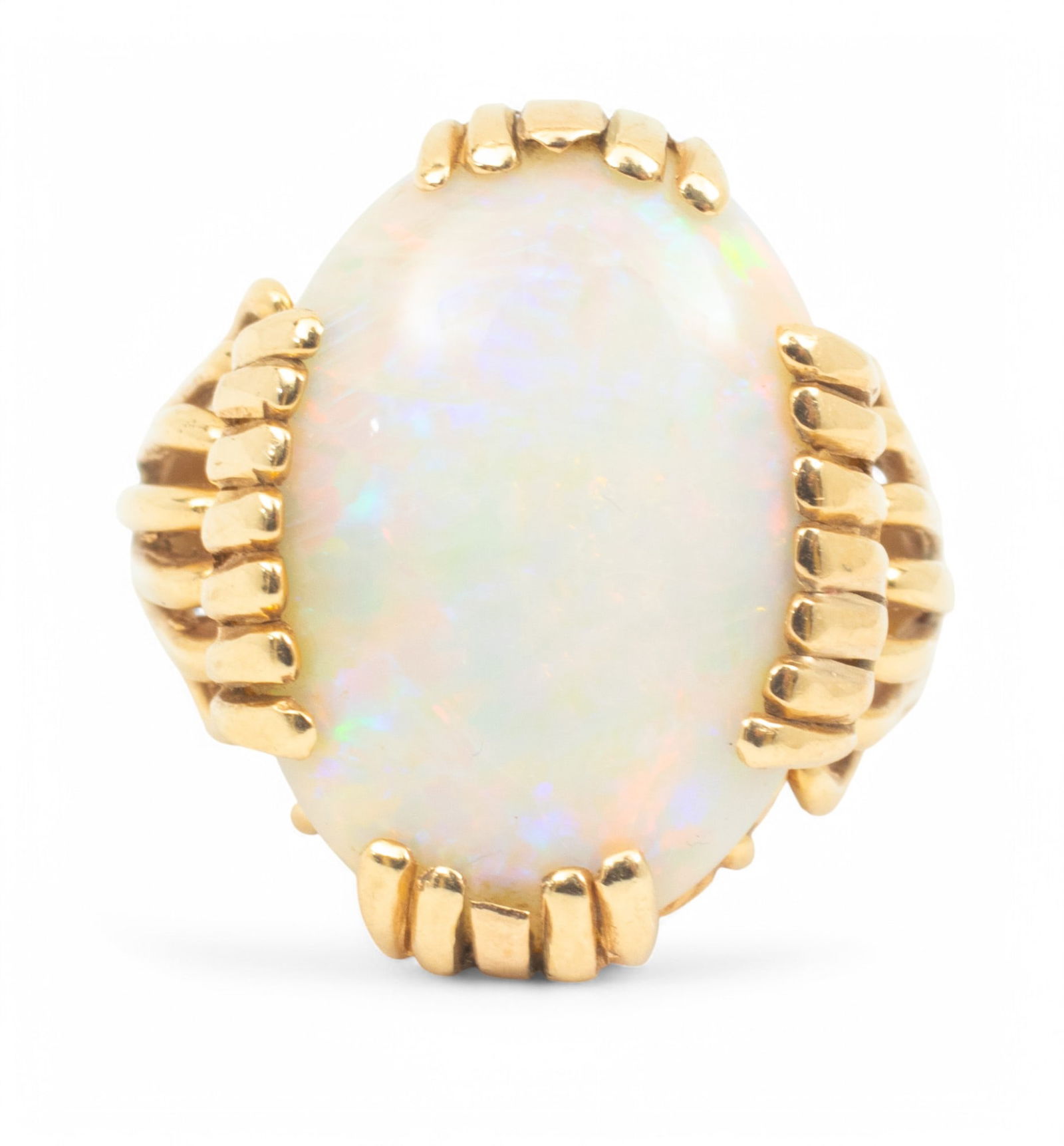 Australian Opal Ring, 14K Gold, Size 7 3/4 11g (1 of 5)