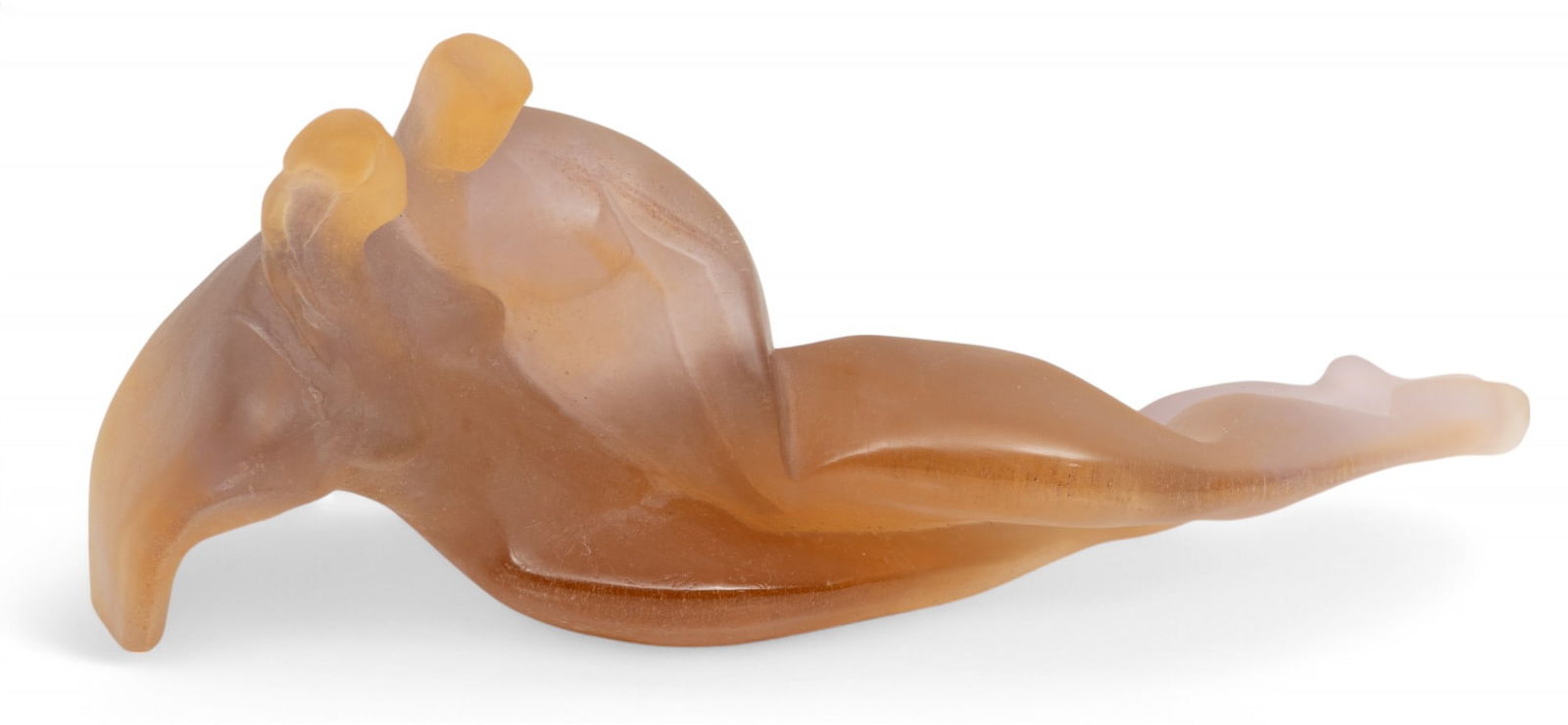 Natacha Mondon (French, B. 1968) for Daum (French) Pâte De Verre Glass Figurine, 'Intimité (1 of 6)