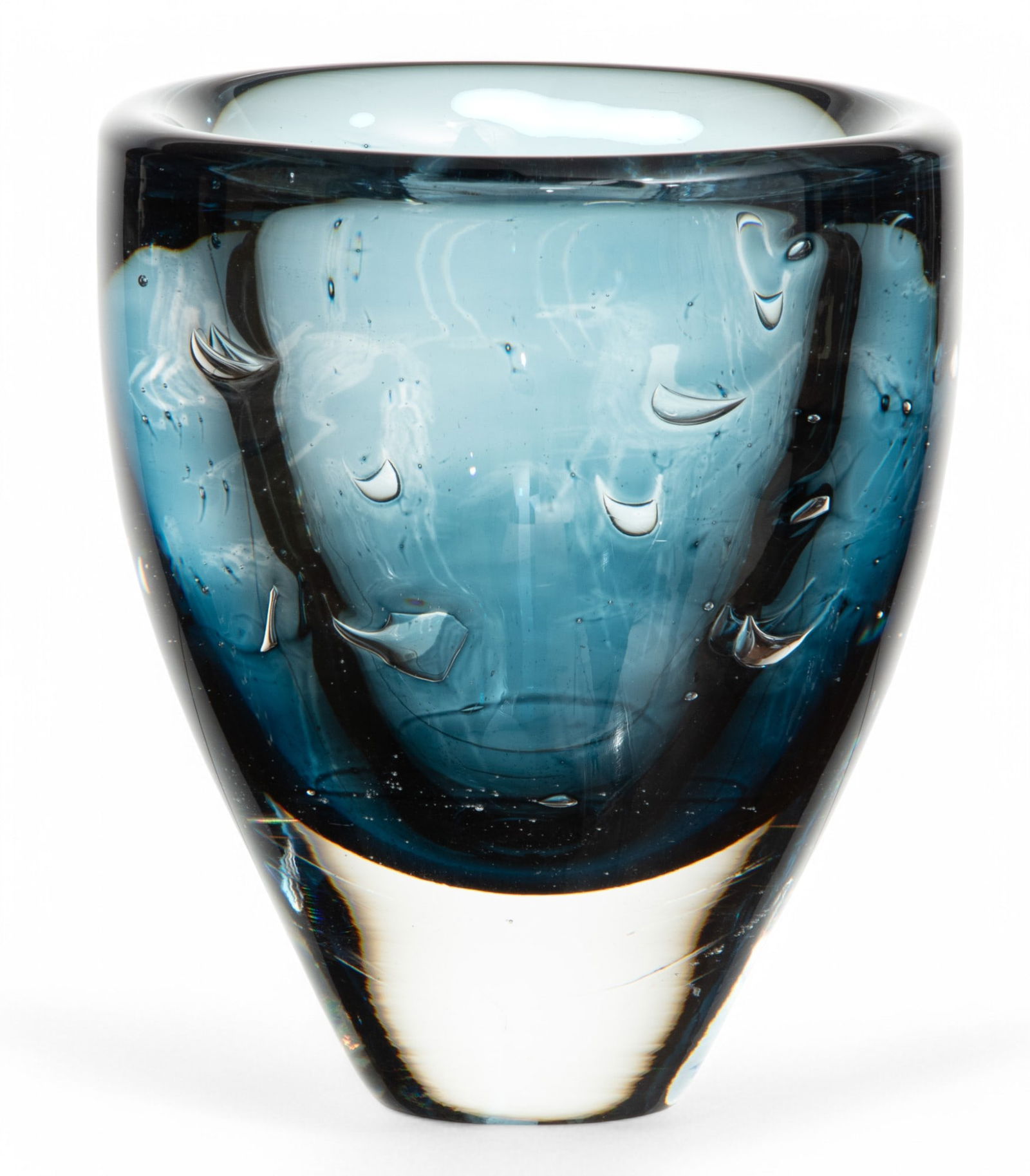 Ingeborg Lundin (Swedish, 1921-1992) for Orrefors (Swedish) 'Ariel' Glass Vase, Ca. 1960 H 7.5" Dia. (1 of 5)