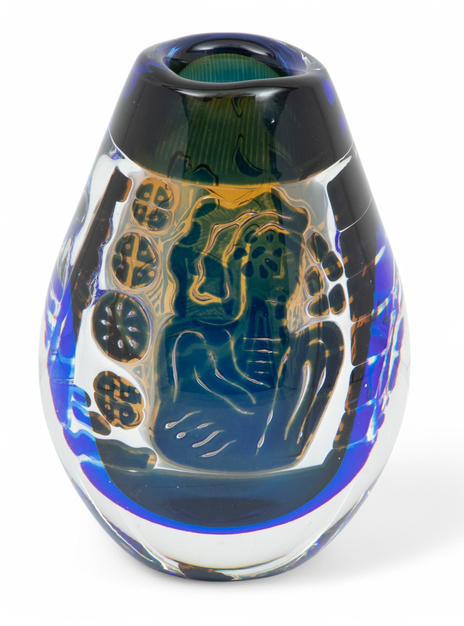Edvin Öhrström (Swedish, 1906-1994) for Orrefors (Swedish) 'Ariel' Glass Vase, Ca. 1950 H  (1 of 5)