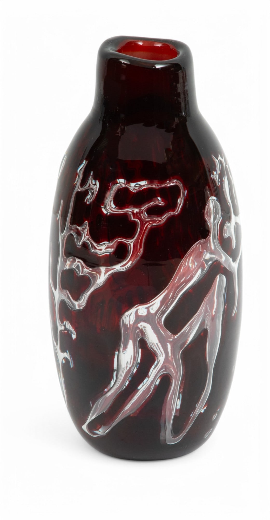 Edvin Öhrström (Swedish, 1906-1994) for Orrefors (Swedish) 'Waterplay' Ariel Glass Vase H  (1 of 5)