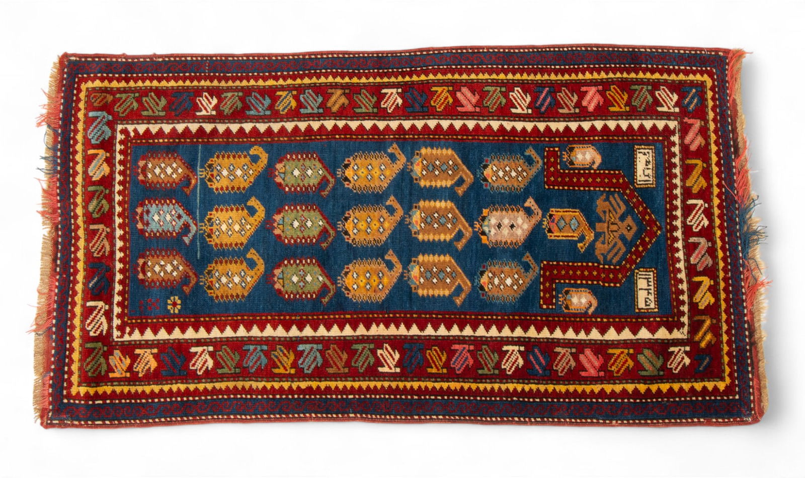 Shirvan Handwoven Wool Prayer Rug, Ca. Early 20th C. W 2' 6" L 4" 7" (1 of 4)