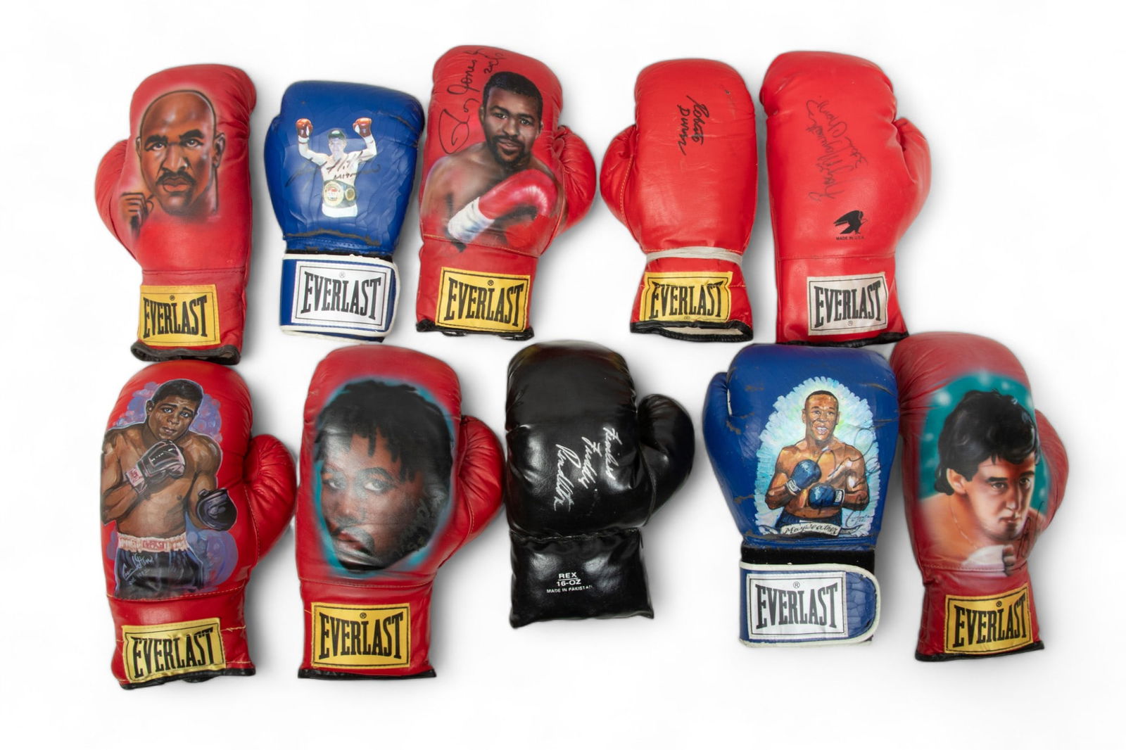 10 Individually Autographed Boxing Gloves, 'Renowned Boxers' L 14.5'' (1 of 20)