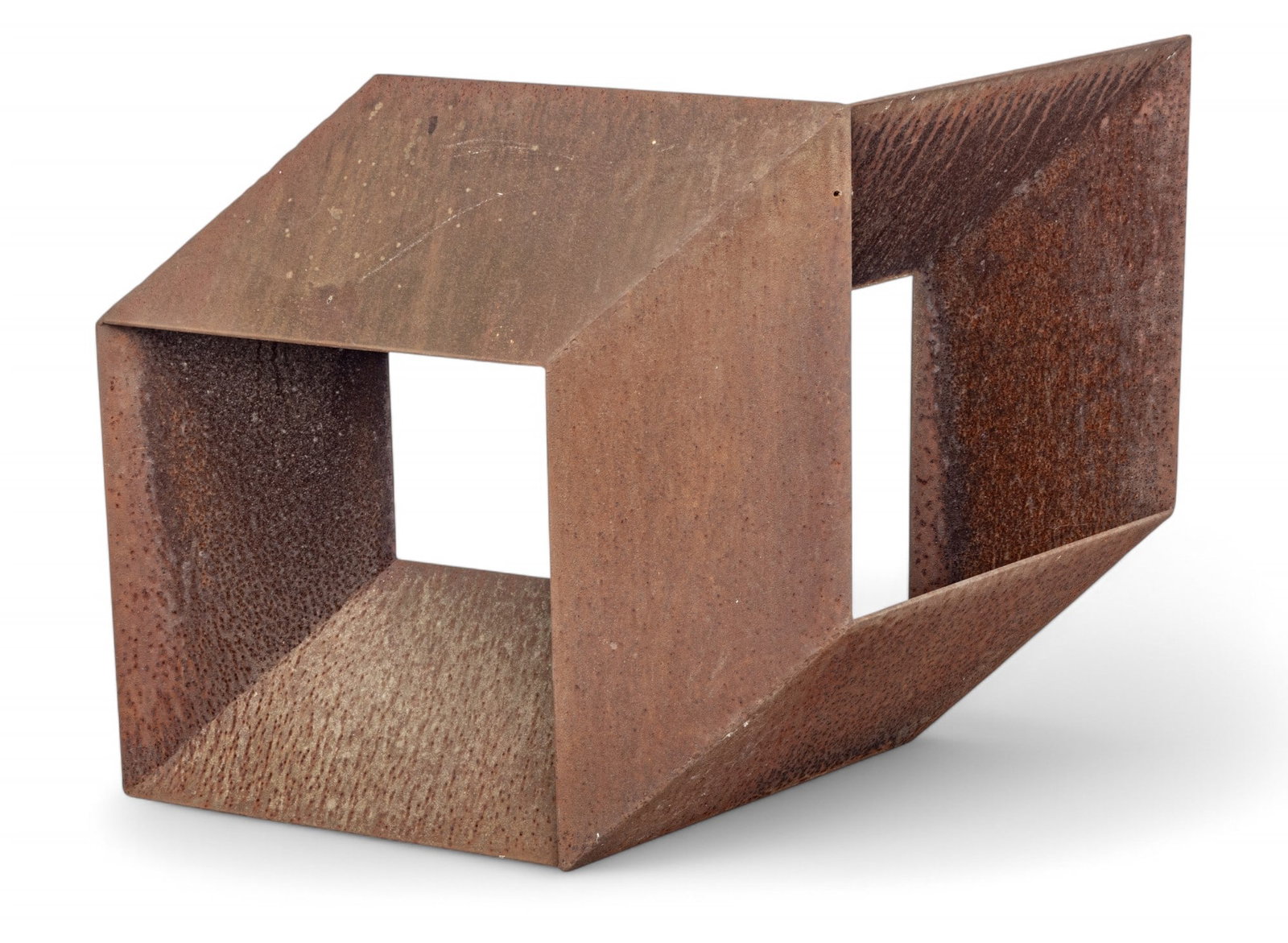 Charles Albert Ginnever (American, 1931-20169) Corten Steel 1976, 'Troika' H 30.8" W 47" Depth 13" (1 of 11)