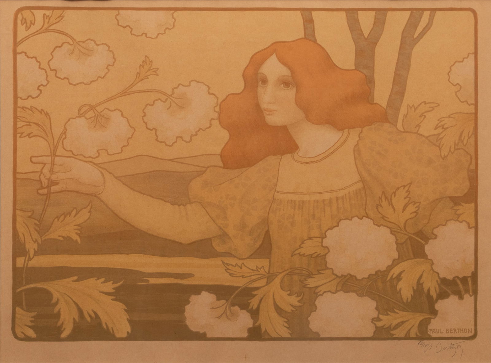 Paul Berthon (French, 1872-1909) Lithograph in Colors on Cream Wove Paper, Ca. 1900, 'Les Boules De  (1 of 5)