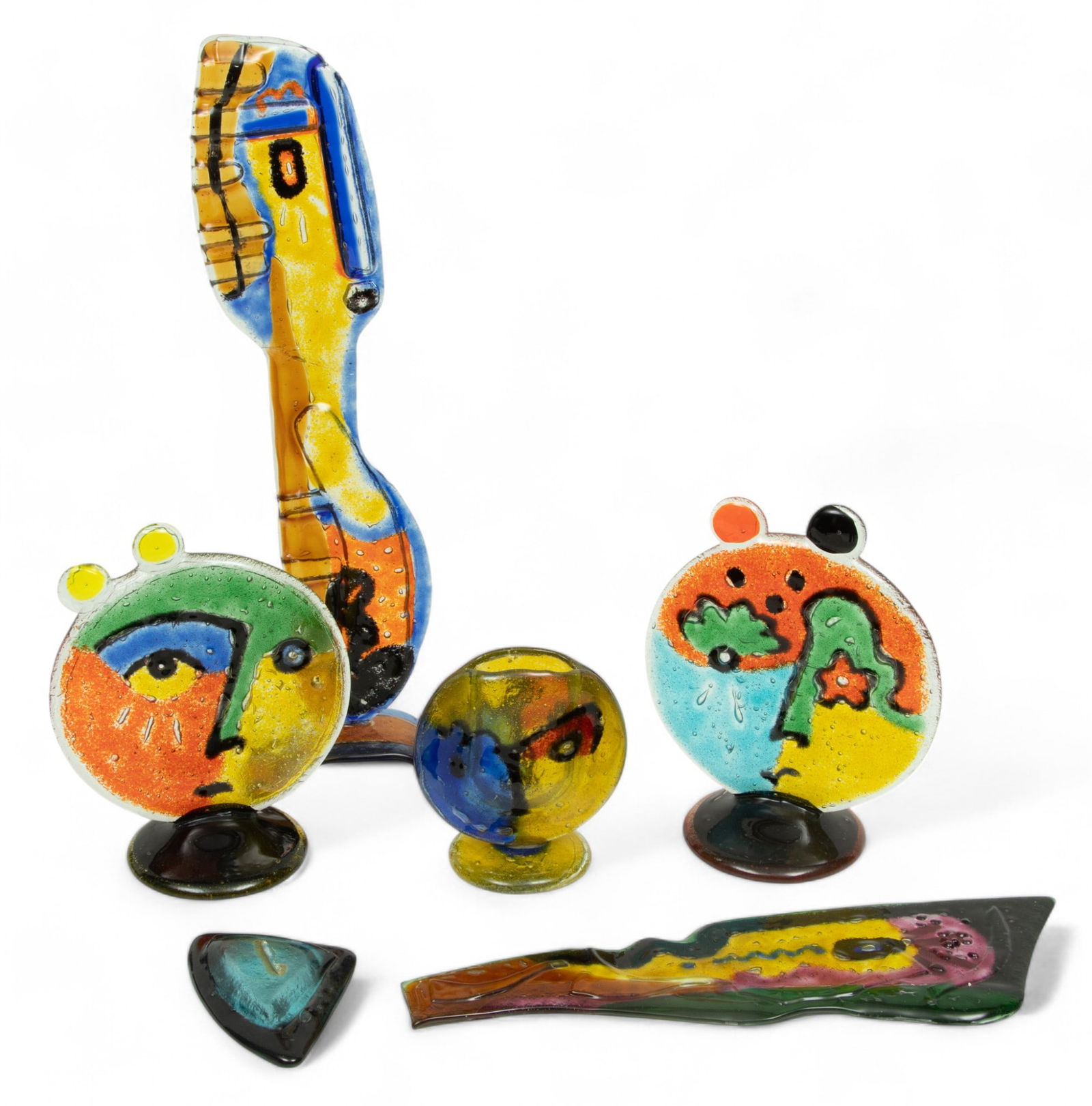 Silvio Vigliaturo (Italian) Five Works of Fused Glass (1 of 14)