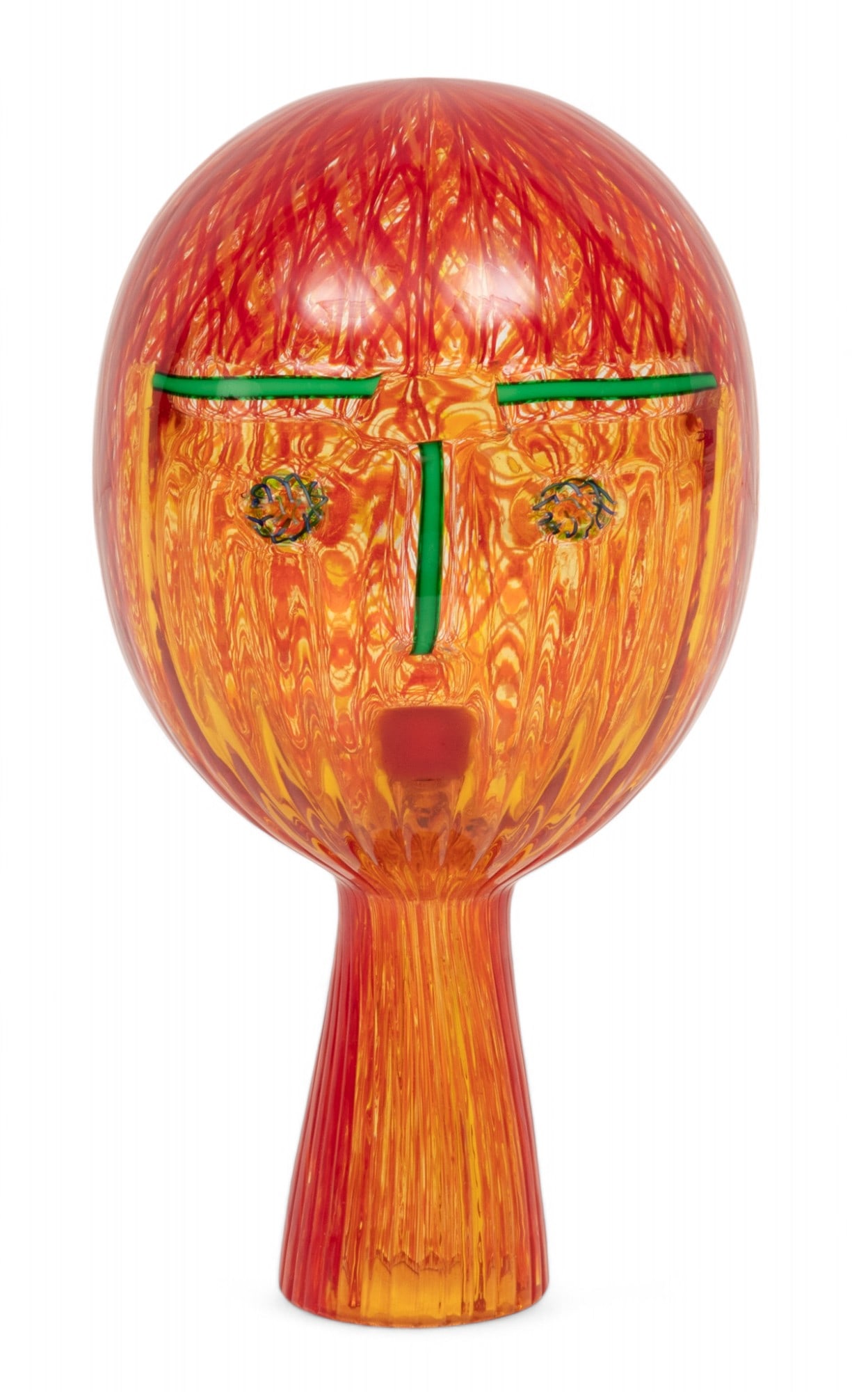 Daniela Zentilin (Italian, 20th/21st C.) Blown Glass with Murrine & Cane Sculpture, Head of Woman, (1 of 5)