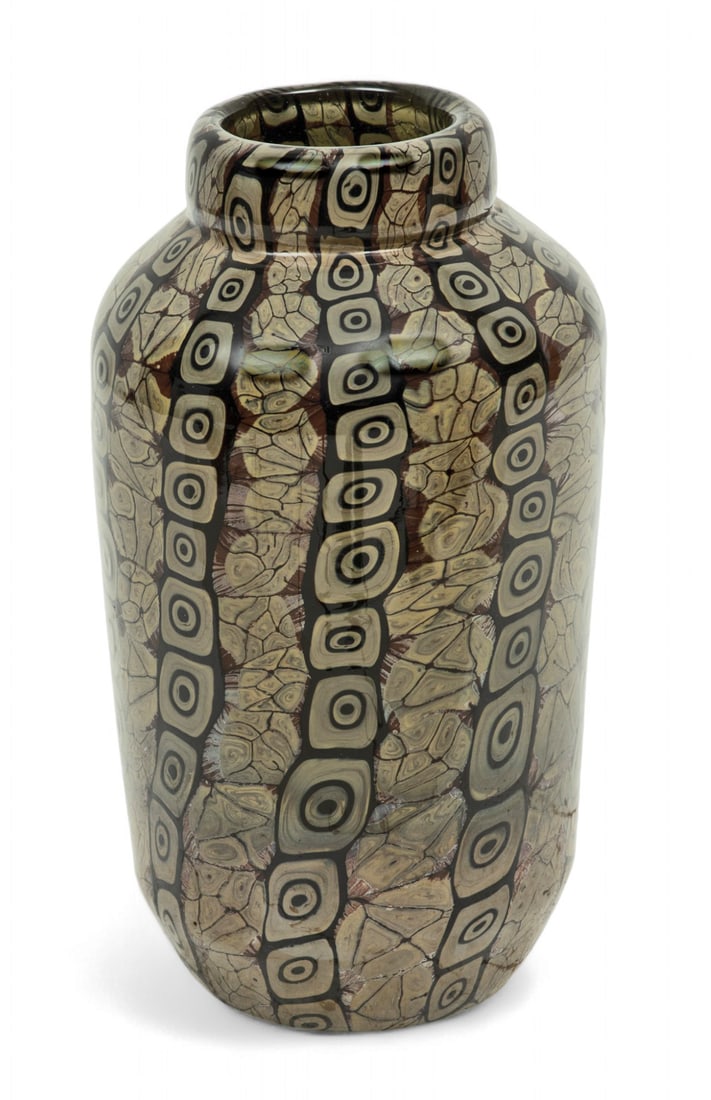 Vittorio Ferro (Italian, 1932-2012) for Fratelli Pagnin (Italian) Murrine Glass Vase H 10.3" Dia. (1 of 5)