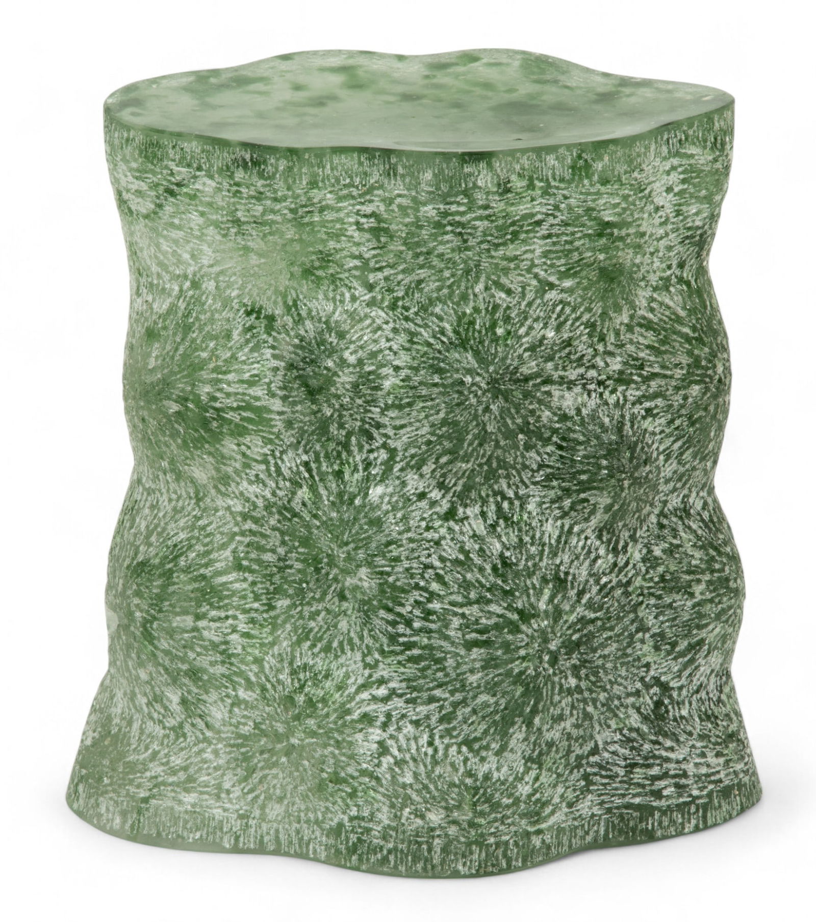 Lene Bødker (Danish, B. 1958) Cire Perdue Molten & Chiseled Glass Sculpture H 8.3" W 8" Dia. 5" (1 of 6)