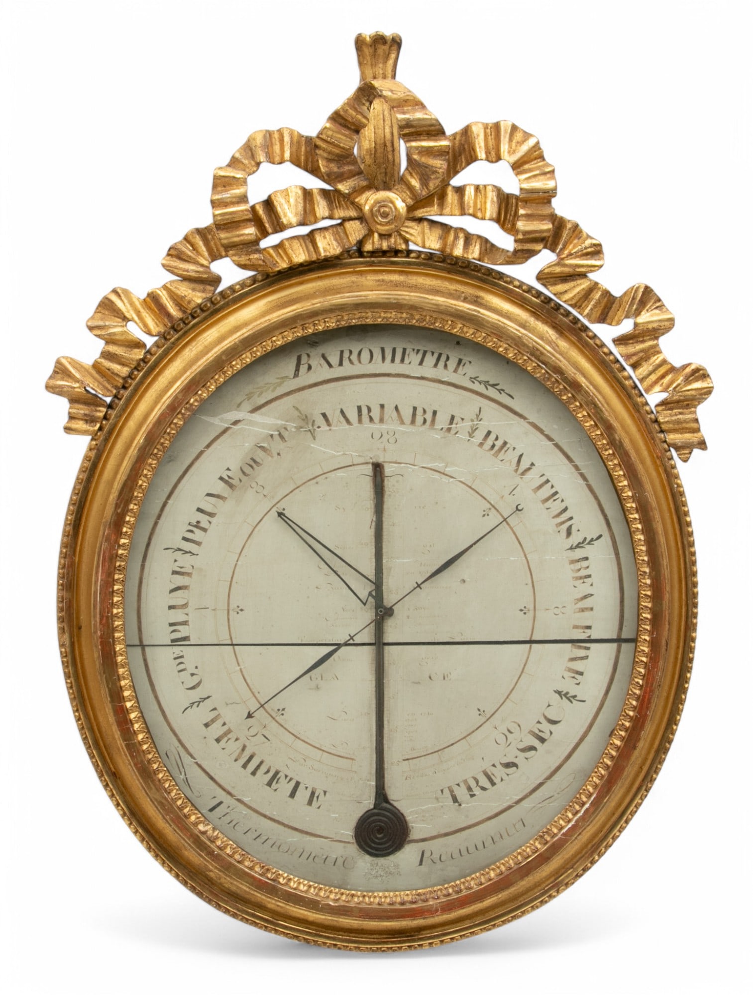 French 19th Century Barometer H 24" (1 of 3)