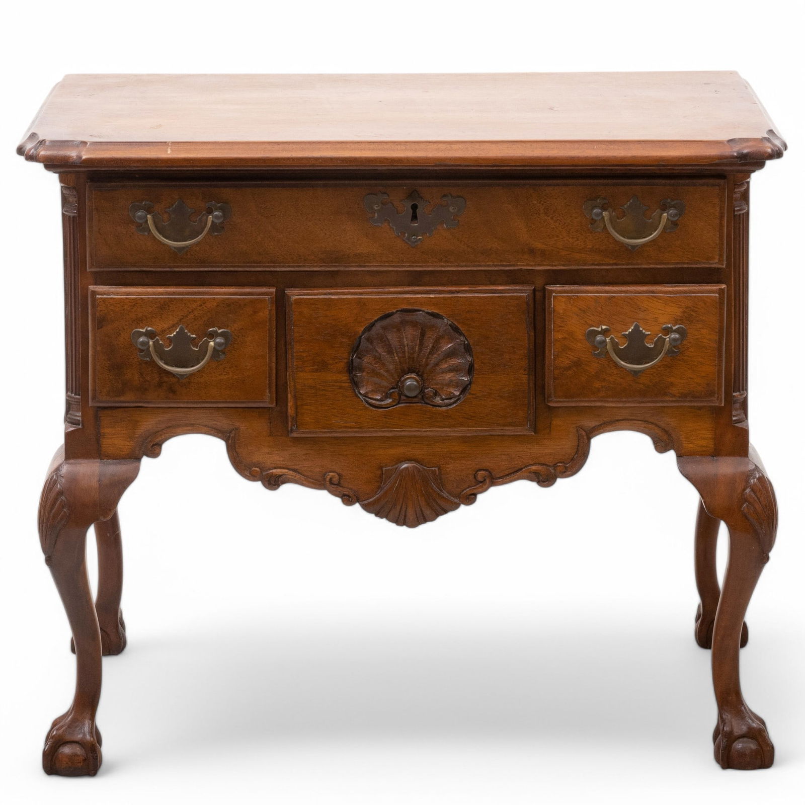 American Federal Style Carved Mahogany Lowboy Salesman Sample H 15.5" W 18" Depth 10.5" (1 of 6)