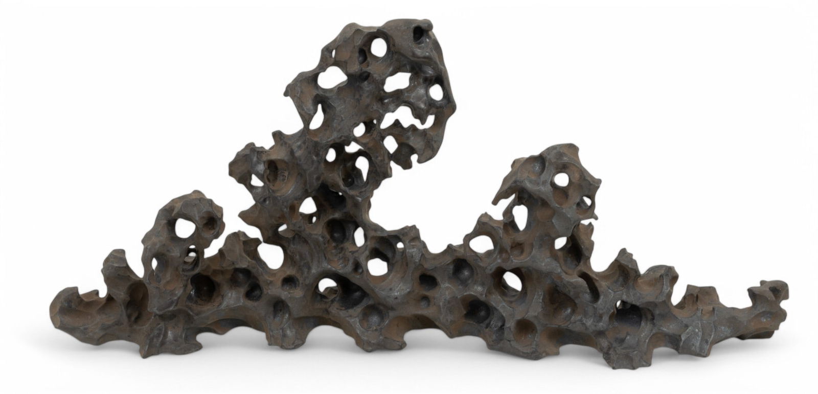 Chinese Porcelain S Scholar's Rock Form Brush Rest H 8" W 18" Depth 4": Chinese Porcelain S Scholar's Rock Form Brush Rest H 8" W 18" Depth 4" Having impressed character seal. Dimensions: 1 PC x H 8" W 18" Depth 4"