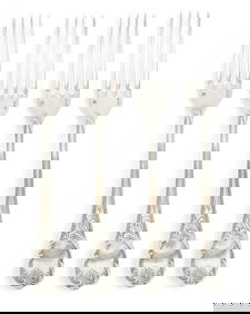 Christofle Marly (French,) Silver Plate Dinner Forks L 7.2" 4 PCS (1 of 3)