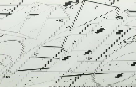 Al Held (American, 1928-2005) Etching And Aquatint on Wove Paper 1984, 'Stone Ridge 5' H 26.5" W 39" (1 of 4)