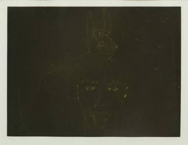 Francesco Clemente (Italian, B. 1952) Etching with Aquatint on Paper, Ca. 1986, 'Faith' H 10.6" W (1 of 6)