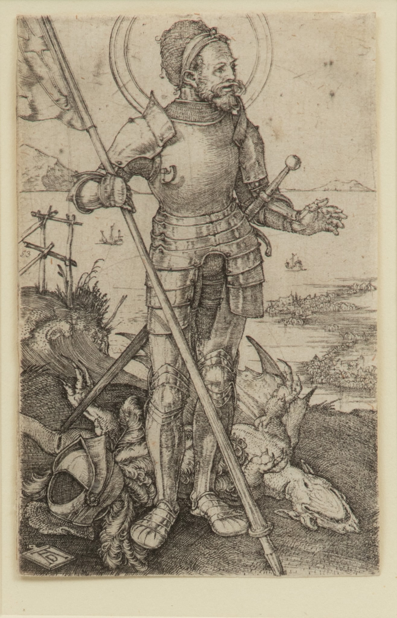 Albrecht Durer (German, 1471-1528) Engraving on Off-white Laid Paper Without Watermark, Ca. 1502 (1 of 6)