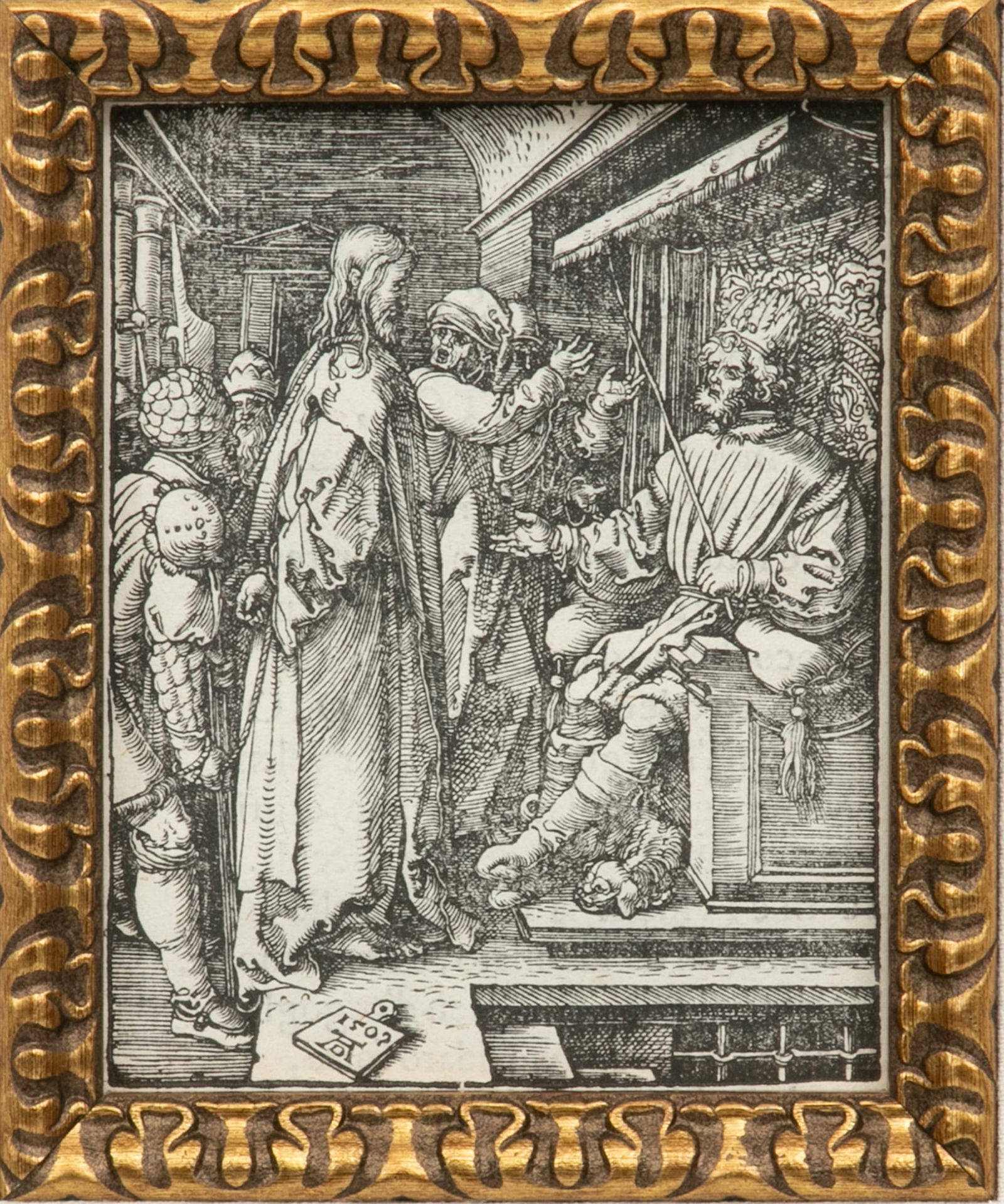 Albrecht Durer (German, 1471-1528) Woodcut on Laid Paper 1509, 'Christ Before Herod, from the Small (1 of 5)