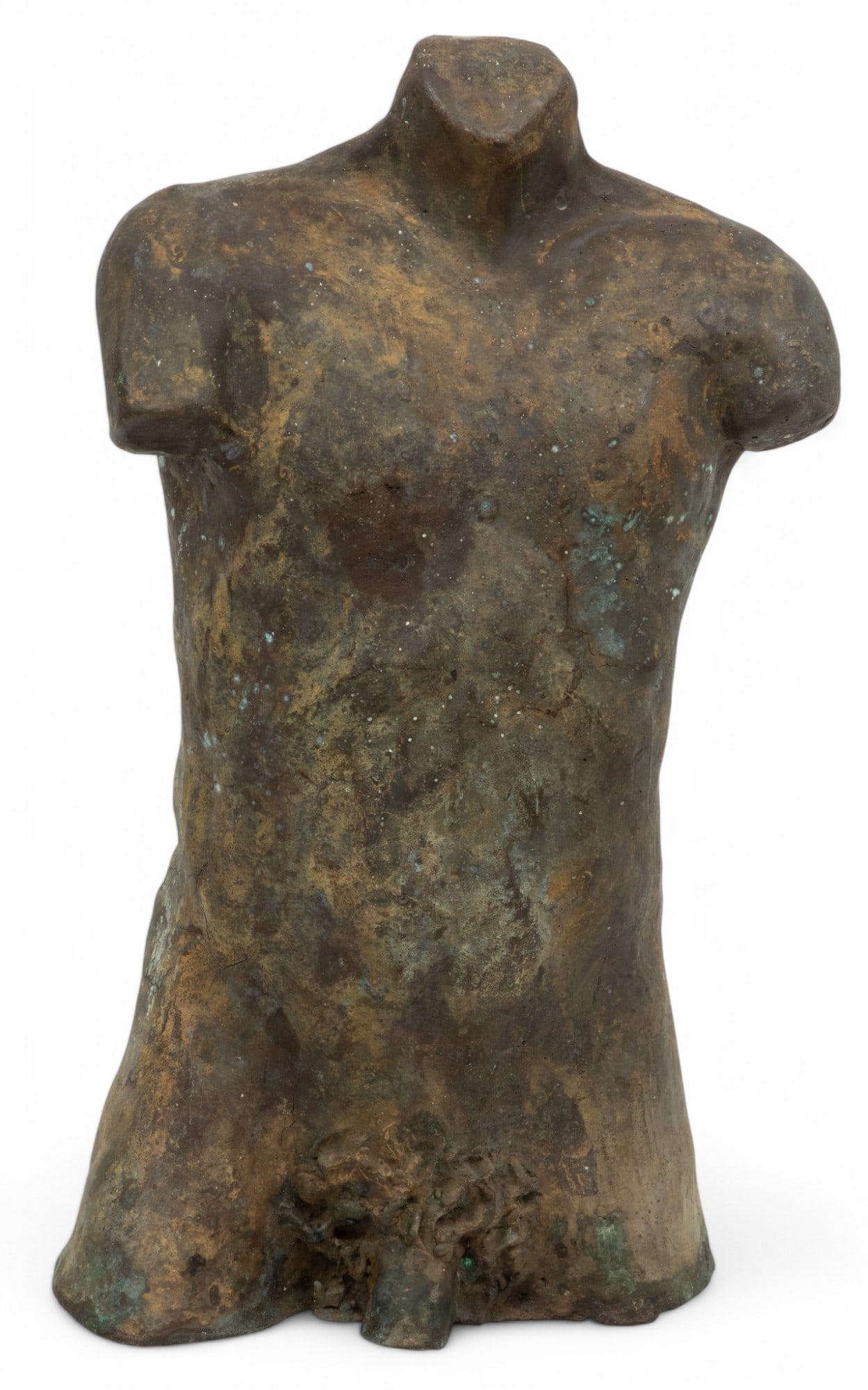 Bronze Male Nude Torso 19th. H 16" W 9": Bronze Male Nude Torso 19th. H 16" W 9" Very heavy. No hallmarks or signatures. Not mounted. Dimensions: 1 PC x H 16" W 9" |Please note this lot is quite heavy. DuMouchelles is happy to provide curbsi