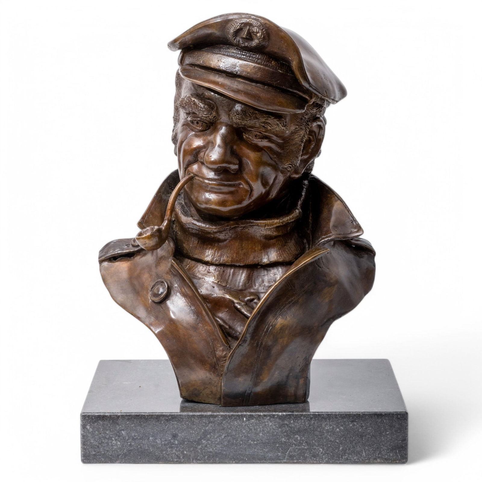 Edward Rohn (American, 1932-2015) Bronze Bust 'Riverboat Captain' H 12" W 9" Depth 8" (1 of 6)