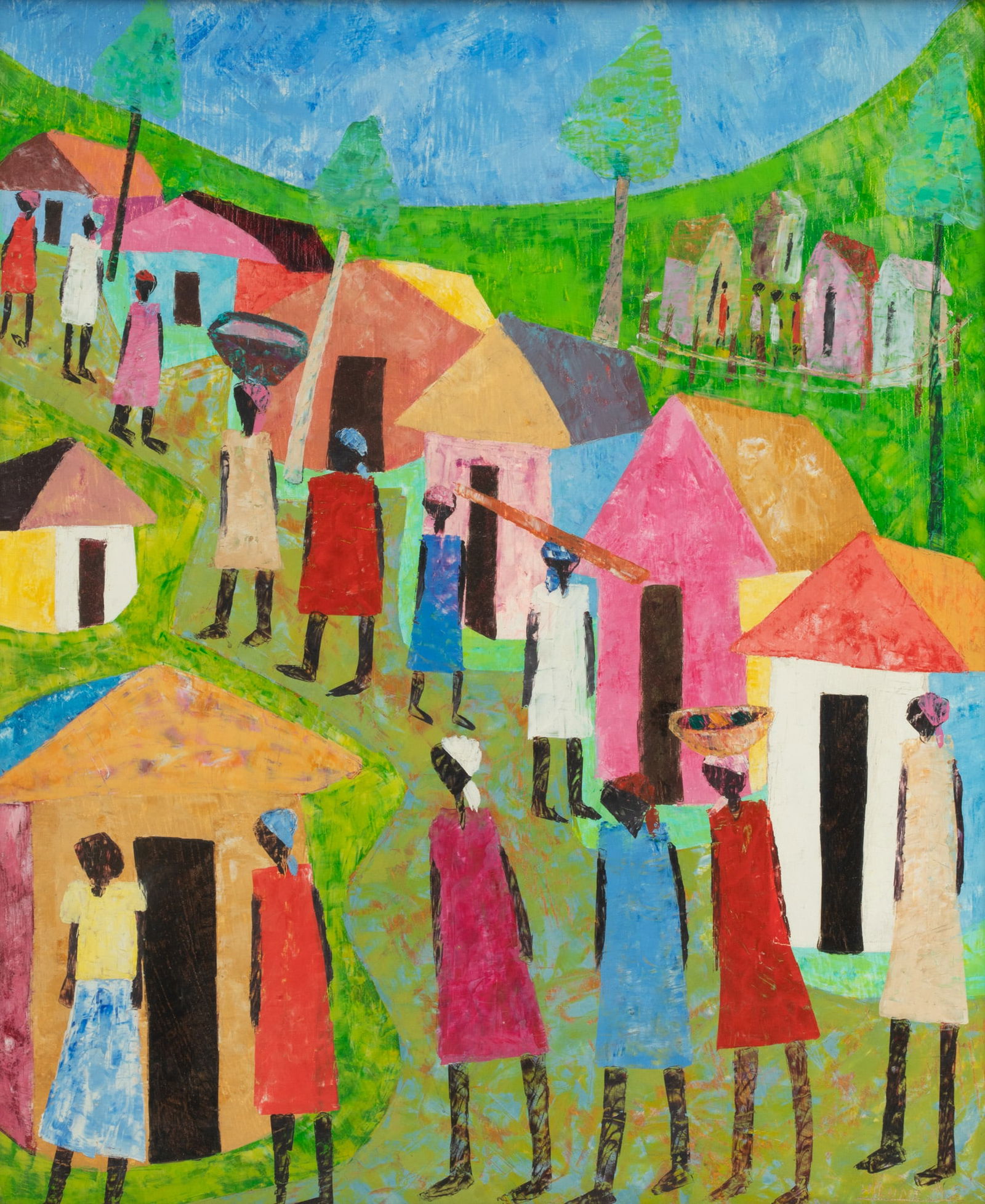Hilome Jose (Haitian) Mixed Media on Masonite H 24" W 20" (1 of 5)