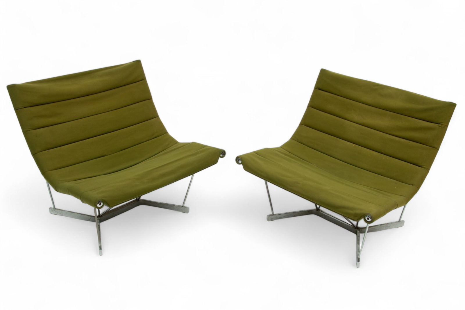 George Nelson for Herman Miller (American) Mid Century Catenary Armless Chairs, , Ca. 1960 H 28" W (1 of 6)