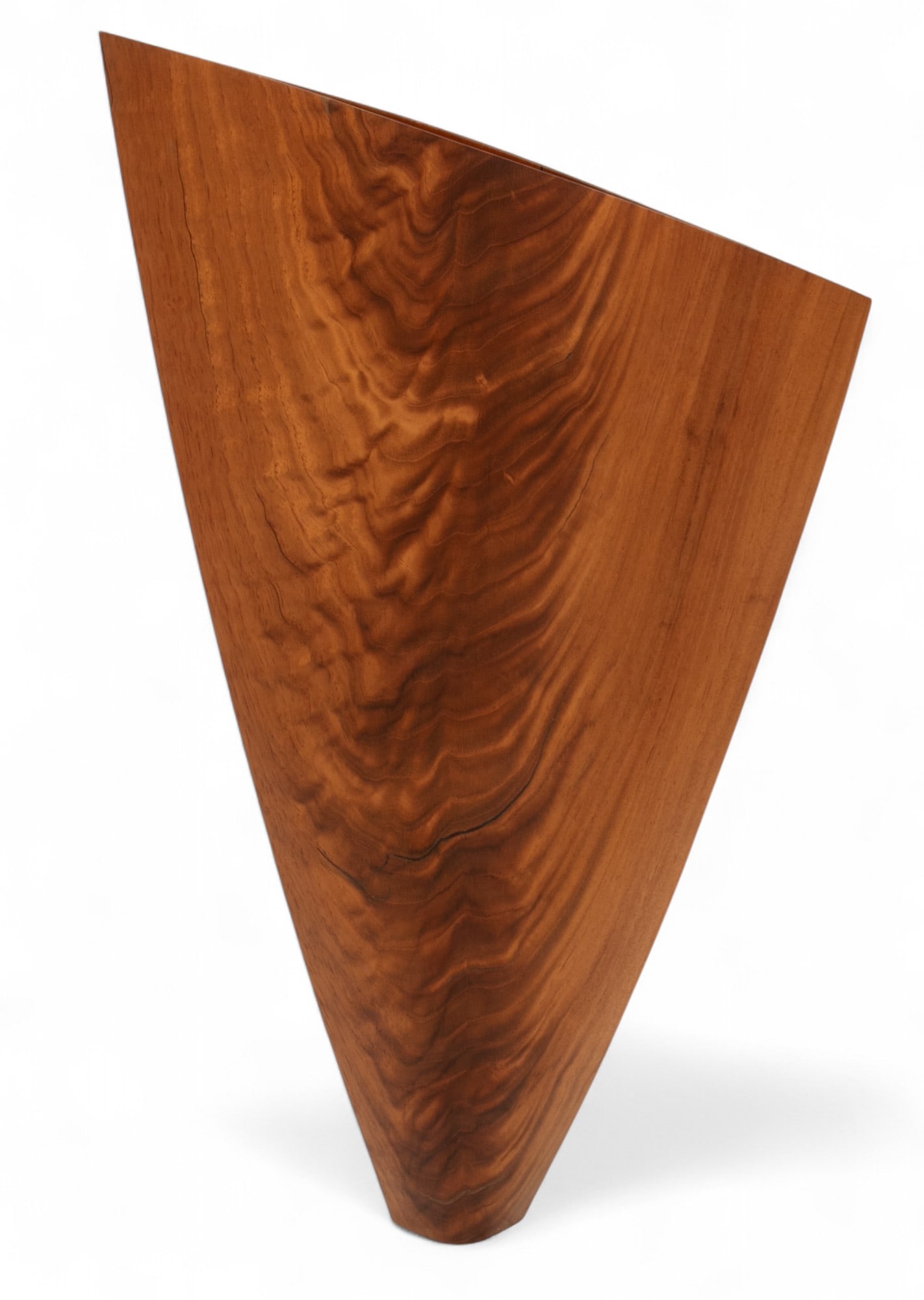 Colin Schleeh (Canadian, B. 1955) Walnut Vase, 2006 H 21.8" W 2.3" L 13.5" (1 of 7)