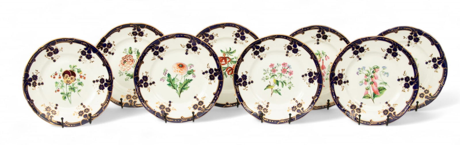 Spode (England) Set of 8 Porcelain Cabinet Plates 19th.c. Dia. 9.5" 8 PCS (1 of 9)