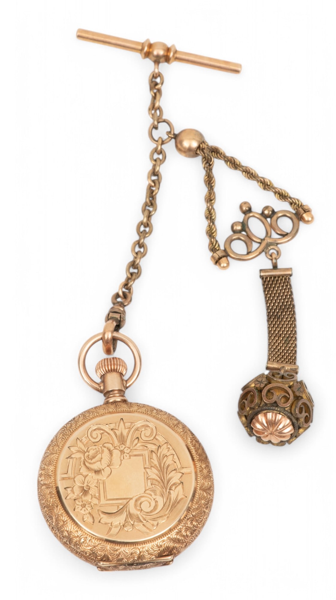 Waltham Watch Company (American) Gold Filled Model 1882 Pocket Watch And Fob, Ca. 1890 Dia. 29.6mm (1 of 4)
