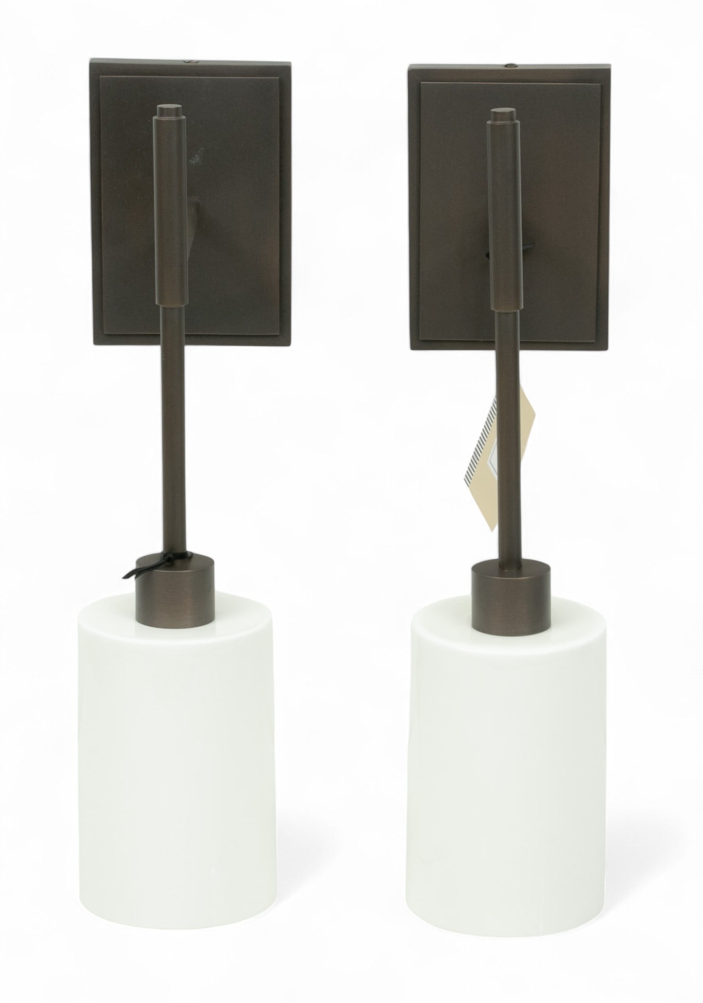Baker Pair of Bone China And Patinated Metal Sconces H 16" W 4.3" Depth 9.5" 2 PCS: Baker Pair of Bone China And Patinated Metal Sconces H 16" W 4.3" Depth 9.5" 2 PCS Electrified. Provenance: Property from a private collection, Bloomfield Hills, Michigan Dimensions: 2 PCS x H 16" W 4